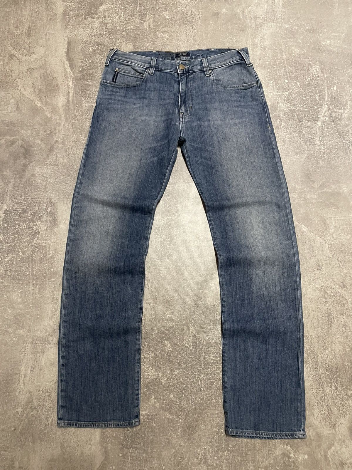 Armani Vintage Armani Jeans Metallic Logo Denim Size 33 Size US 33 - 2 Thumbnail