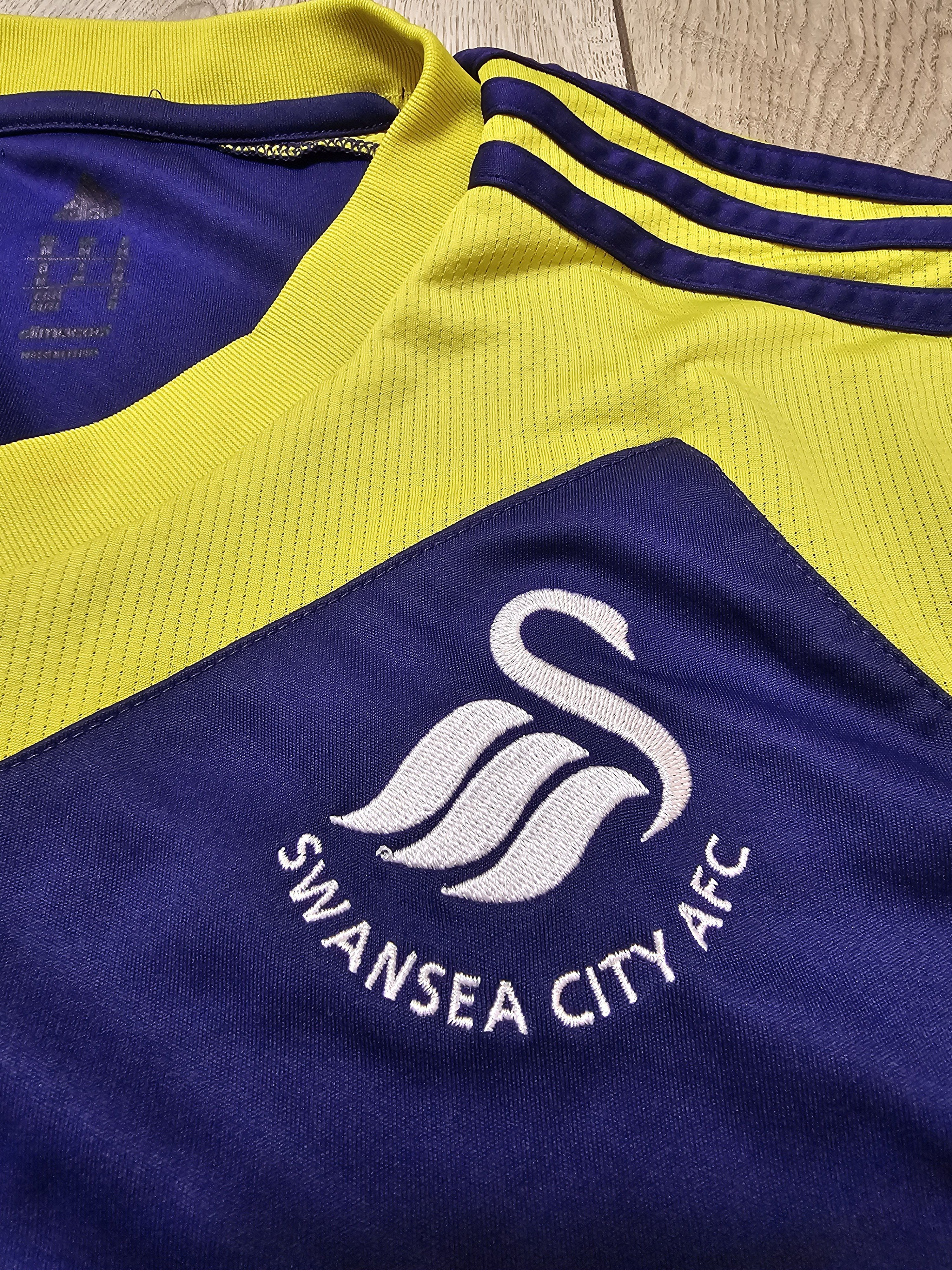 Adidas SWANSEA CITY 2013 2014 AWAY FOOTBALL SHIRT SOCCER JERSEY Size US M / EU 48-50 / 2 - 4 Thumbnail
