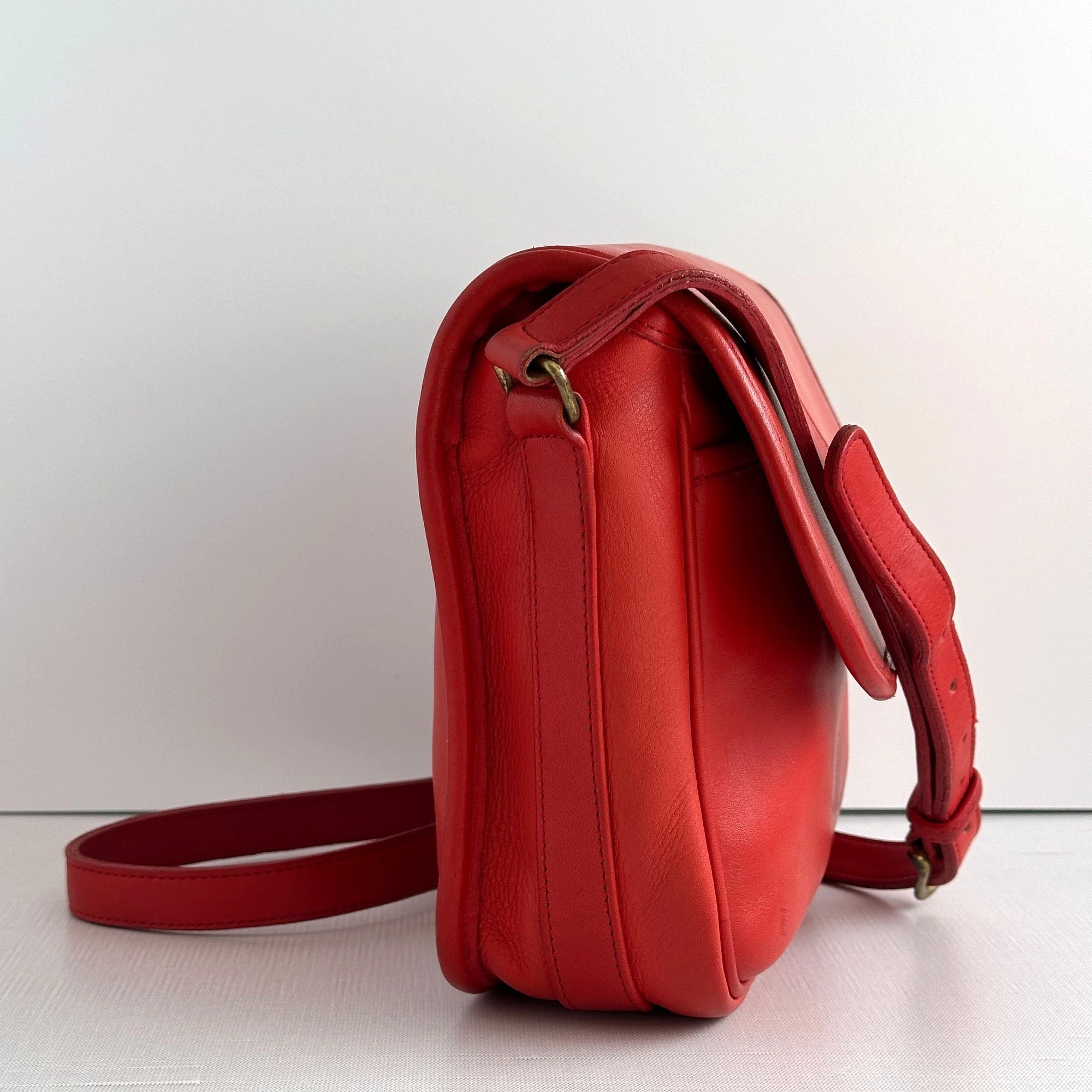 Coach Vintage 1980s Coach Red Tailored Pouch 4110 Made in NYC Size ONE SIZE - 7 Thumbnail
