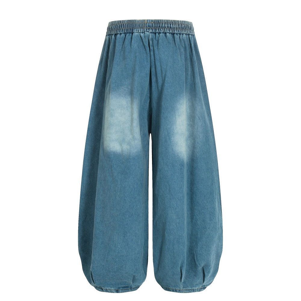Jean Trendy Vibe loose casual men's pleated wide-leg jeans Size US 32 / EU 48 - 2 Thumbnail