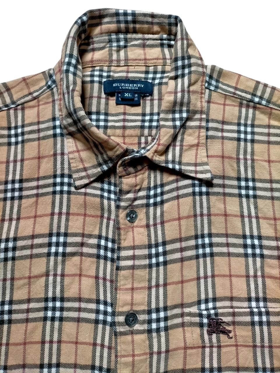 Burberry × Vintage Vintage Burberry Nova Check Shirt Button Ups Size US XL / EU 56 / 4 - 2 Thumbnail