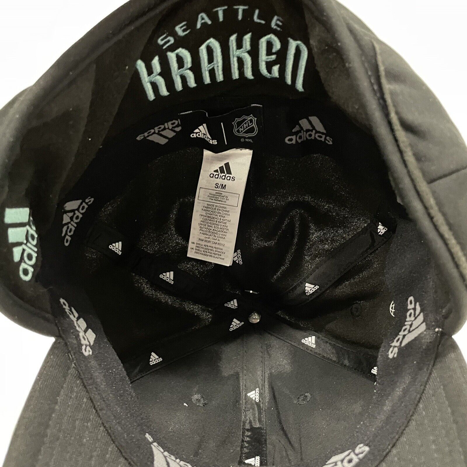 Adidas Seattle Kraken Winter Hat Cap Adult S/M Black NHL Adidas NEW Size ONE SIZE - 7 Thumbnail