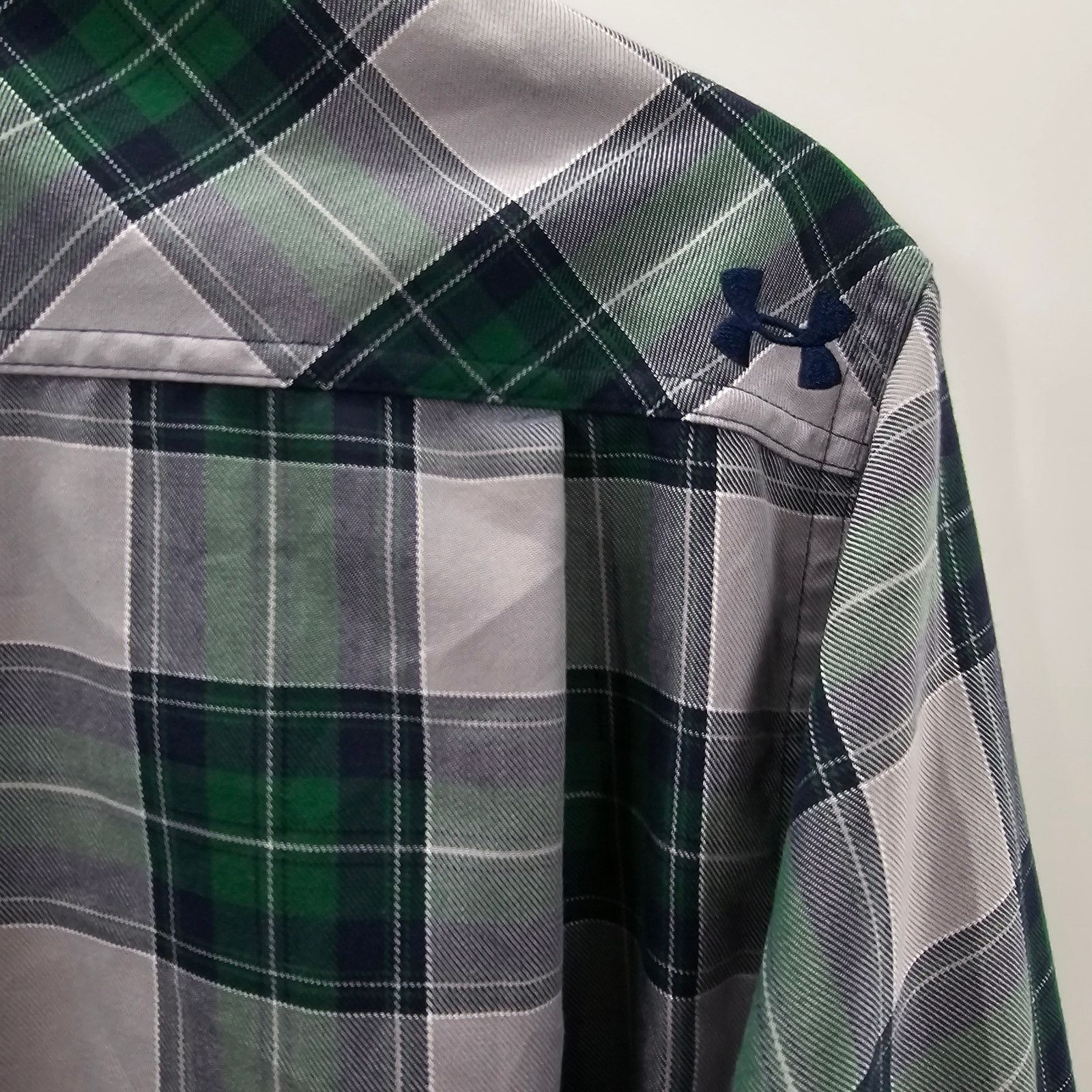 Under Armour Under Armour Green Plaid Elbow Patch Utility Shirt Large Size US L / EU 52-54 / 3 - 7 Thumbnail