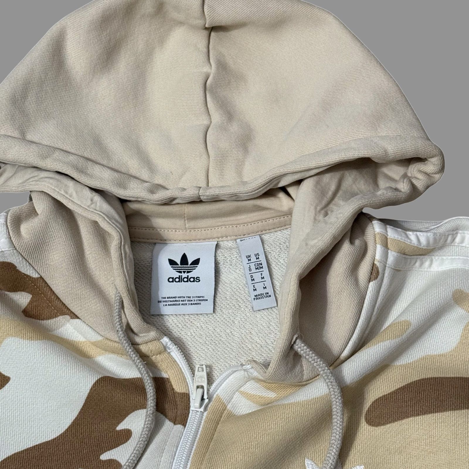 Adidas adidas Originals Camo Full-Zip Hooded Sweatshirt GUC Size M Size US M / EU 48-50 / 2 - 5 Thumbnail