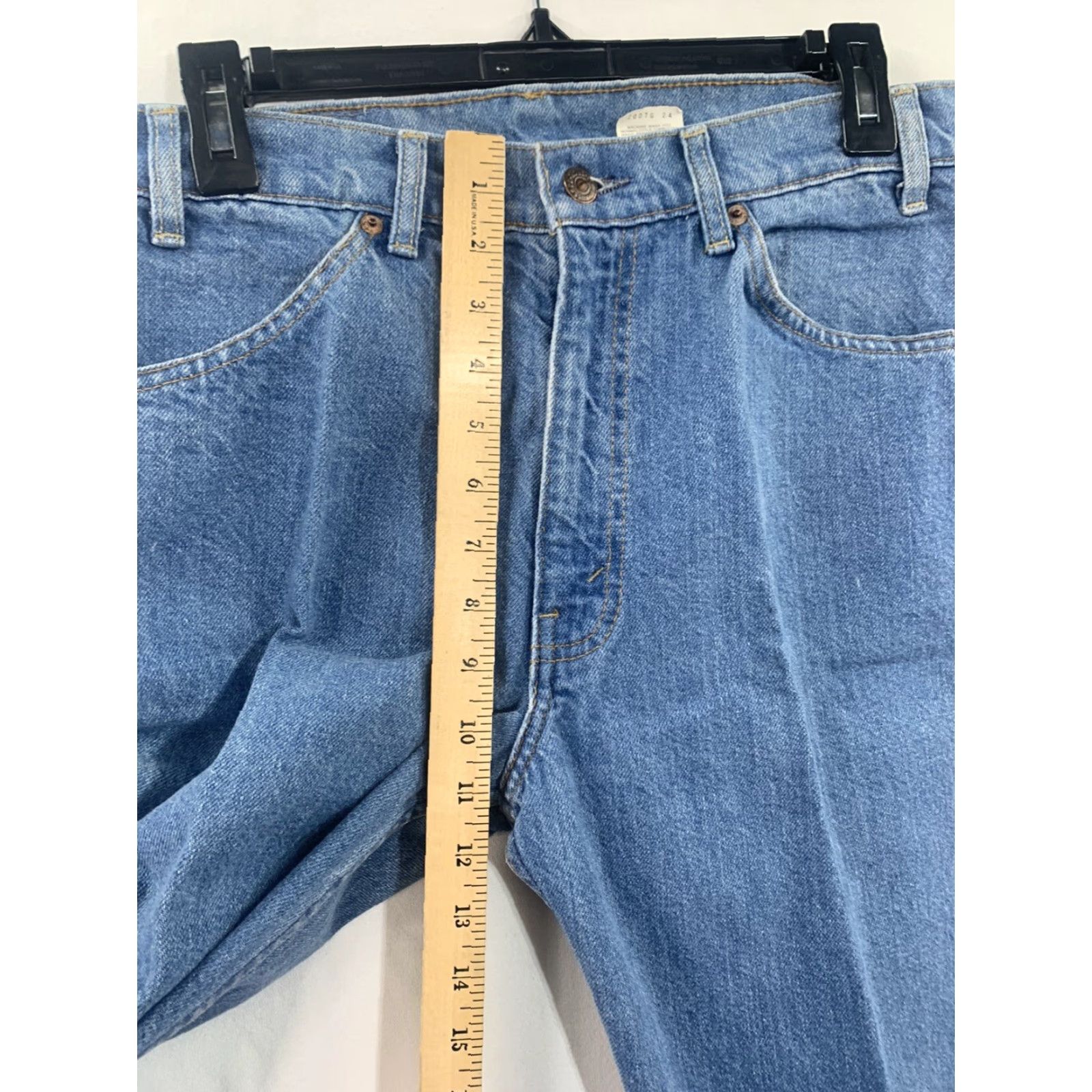 Levi's VINTAGE Levi Jeans 32x28 High Rise Denim Pants Women’s Blue 90s Levi's 550 Mom Jeans Size 24" / US 00 / IT 34 - 5 Thumbnail