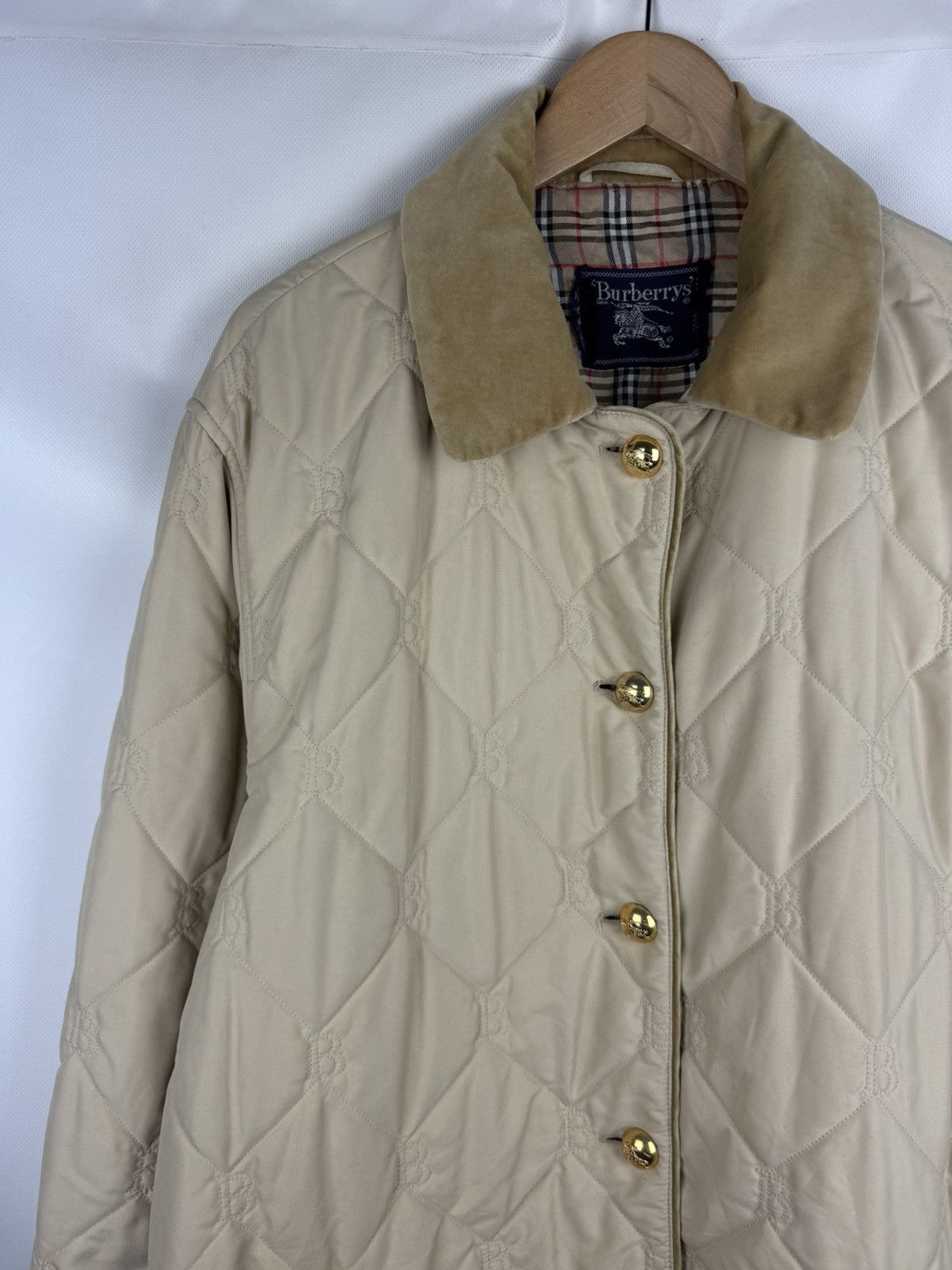 Burberry × Vintage Burberrys Vintage Nova Check Lined B Monogram Quilted Jacket Size XXL / US 16-18 / IT 52-54 - 4 Thumbnail