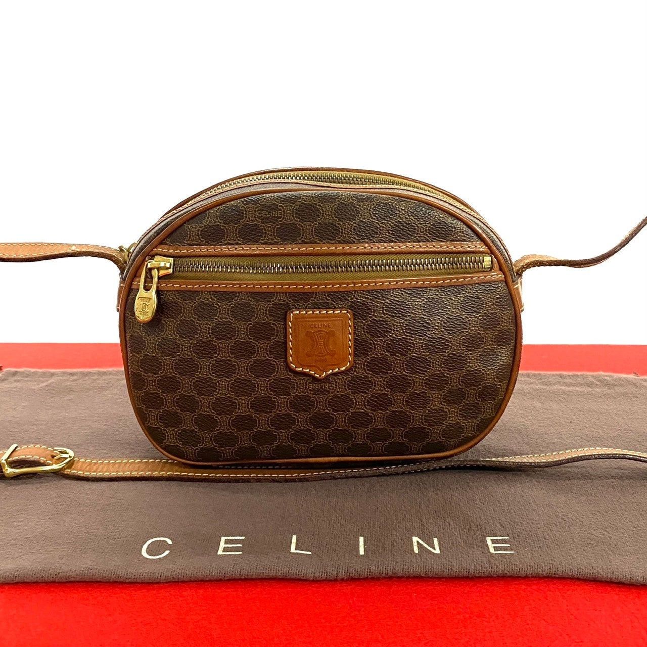 Celine Celine Shoulder Bag Brown Leather Size ONE SIZE - 1 Thumbnail