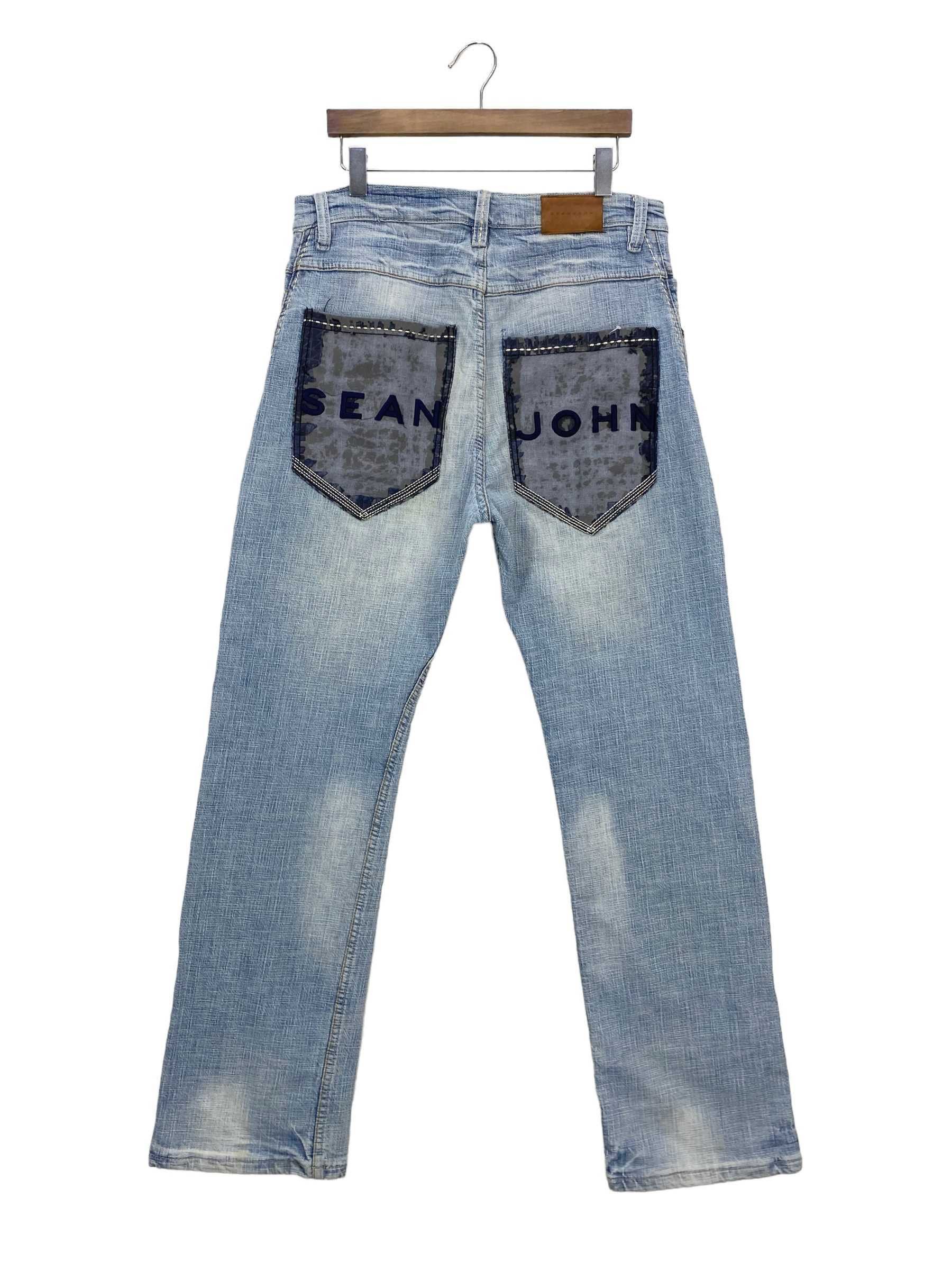 Sean John Sean John Baggy Denim Jeans Embroided Logo Jeans Hip Hop Size US 35 - 1 Thumbnail