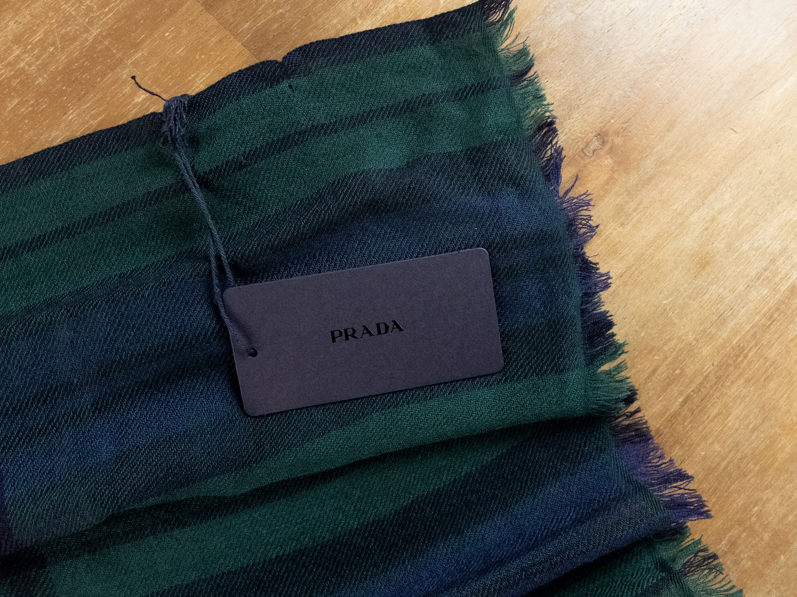 Church's CHURCH'S green navy blue tartan lightweight cashmere scarf Size ONE SIZE - 4 Thumbnail