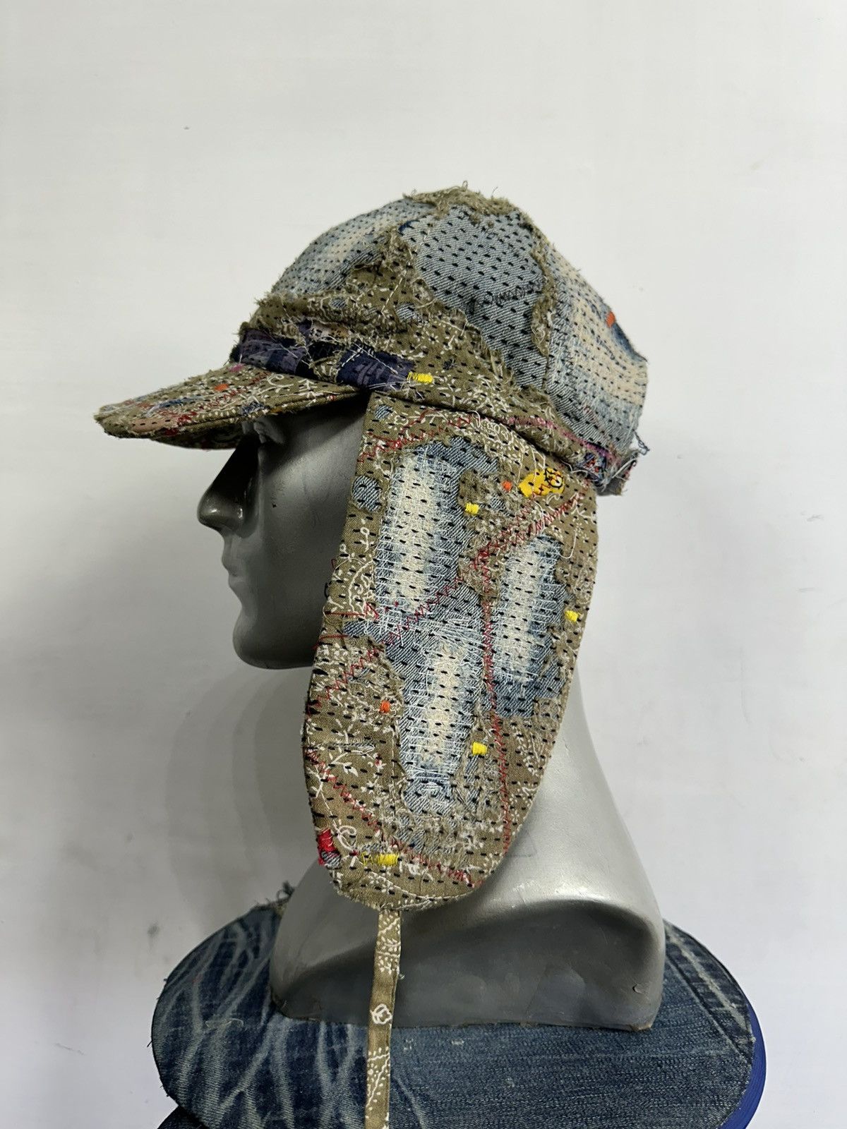 Other Custom Made Distressed Paisley patchwork Boro hats by Ahado Size ONE SIZE - 11 Thumbnail