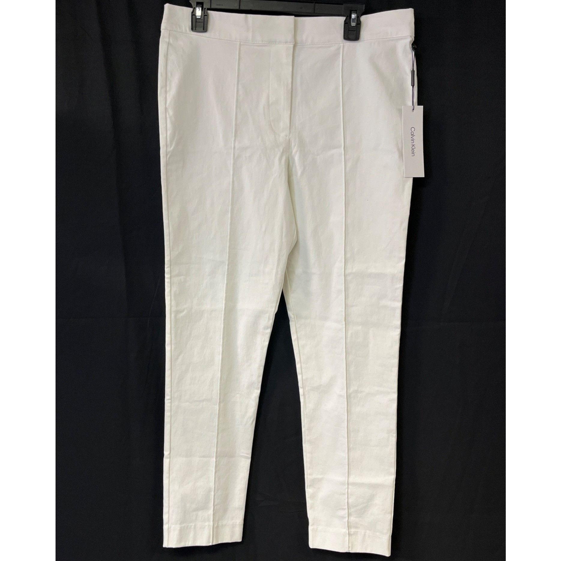 Calvin Klein Calvin Klein Women's White Dress Pants/Flat Front Sz 14 SKU Size 36" / US 14 / IT 50 - 1 Thumbnail