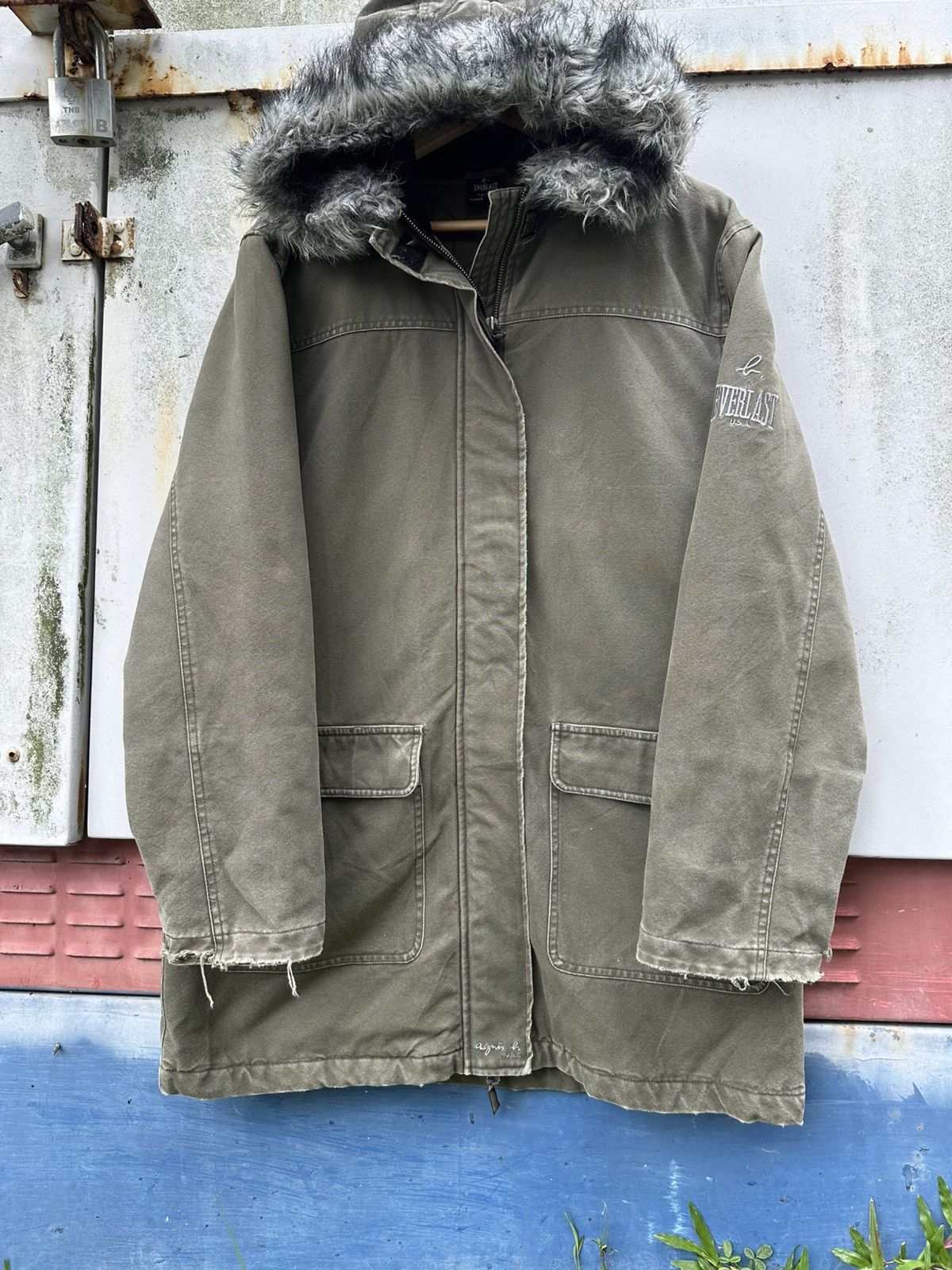 agnes b. **grail**Everlast USA X Agnes B Distressed Parka Jacket Size US L / EU 52-54 / 3 - 7 Thumbnail