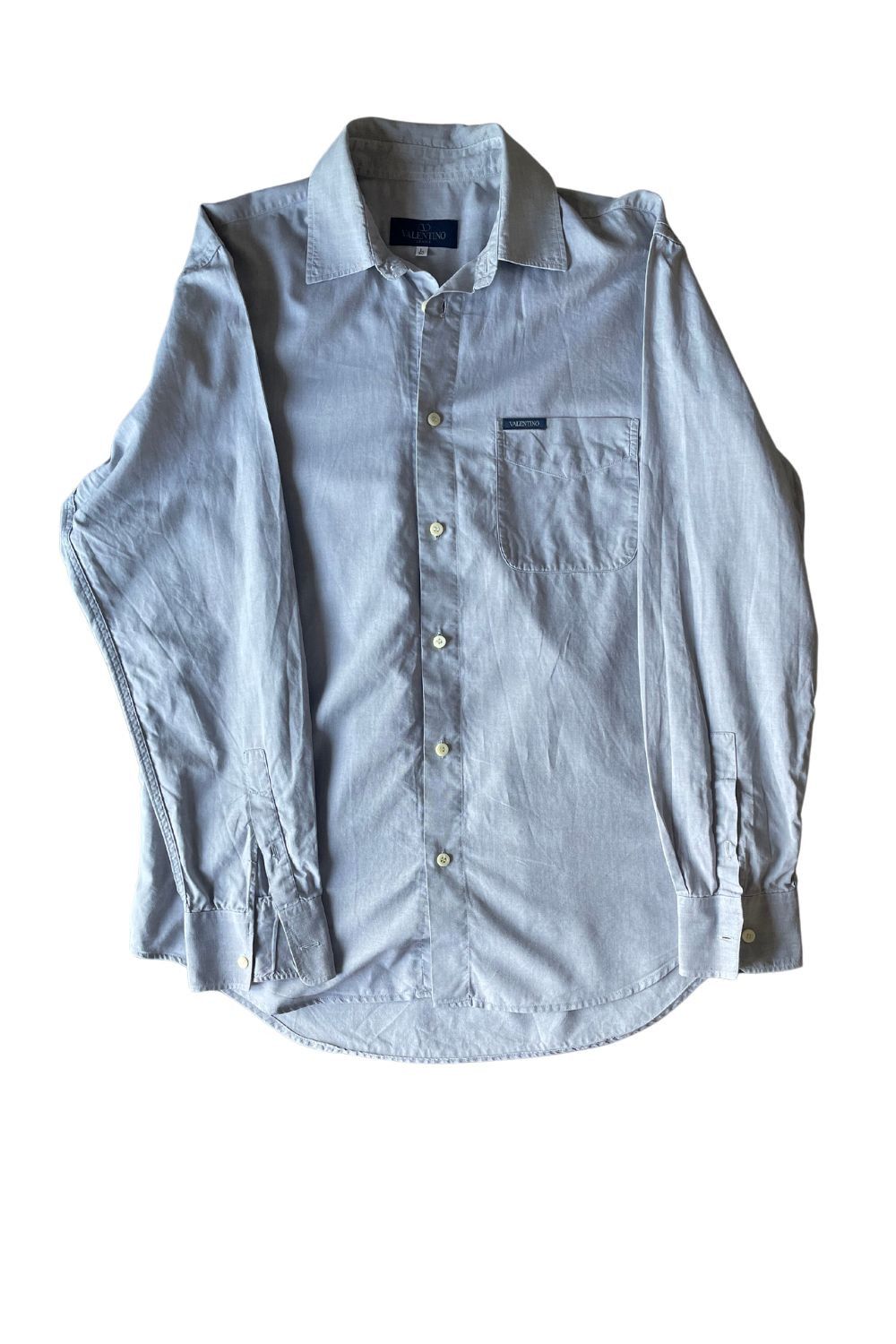 Valentino × Vintage Valentino Vintage Button-up Shirt Light Grey Size L Size US L / EU 52-54 / 3 - 11 Thumbnail