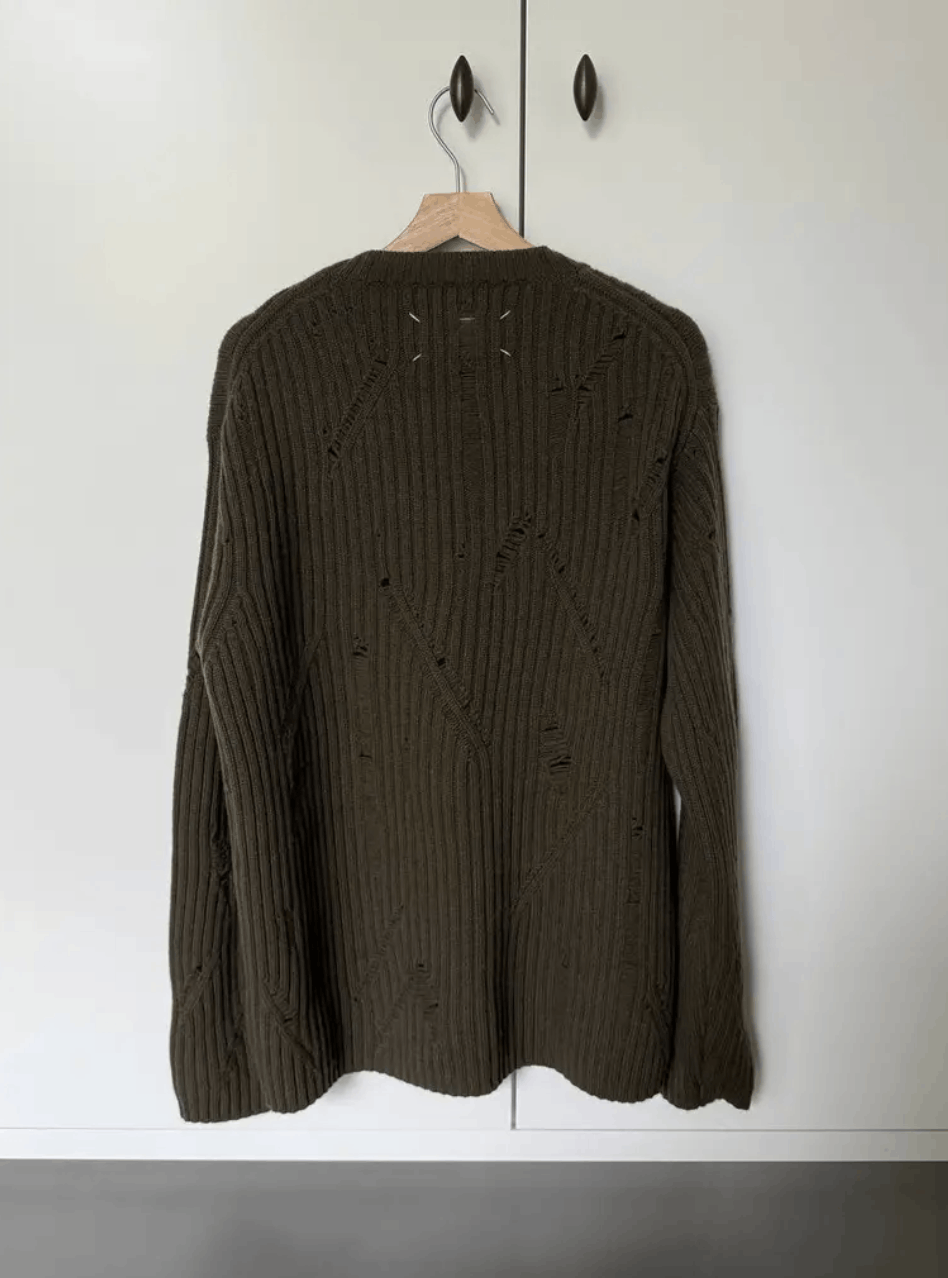Maison Margiela Maison Margiela FW16 Distressed Ribbed Wool Jumper Size US S / EU 44-46 / 1 - 4 Thumbnail