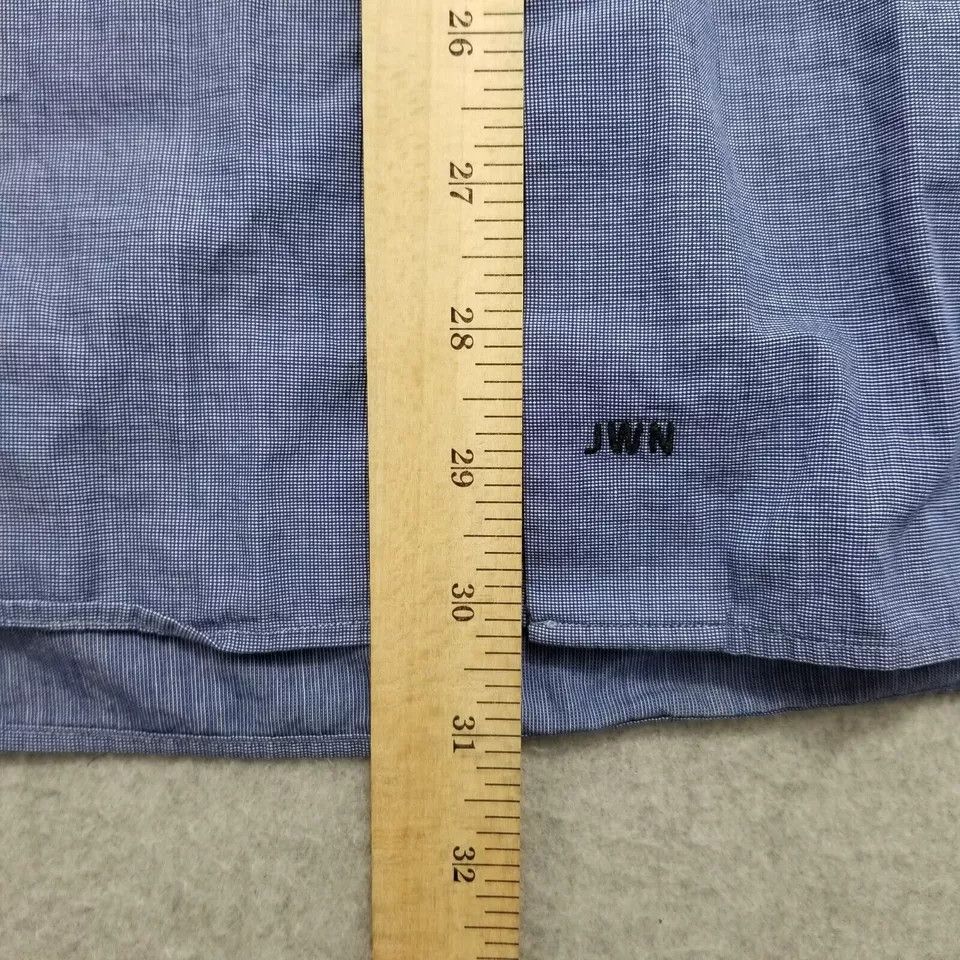 Other John W Nordstrom Shirt Mens 16-32 Blue Casual Button Up Size US S / EU 44-46 / 1 - 8 Thumbnail