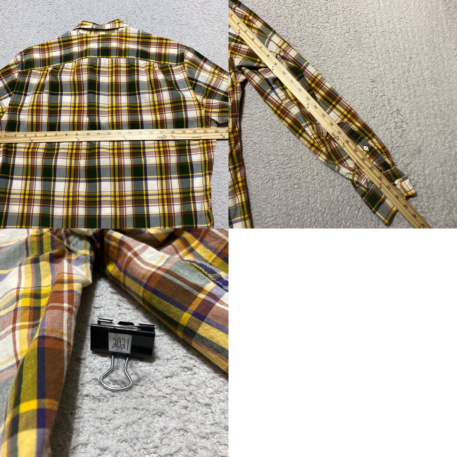 J.Crew J. Crew Mens Medium Multicolor Plaid Long Sleeve Button-Down Shirt 100% Cotton Size US M / EU 48-50 / 2 - 8 Thumbnail