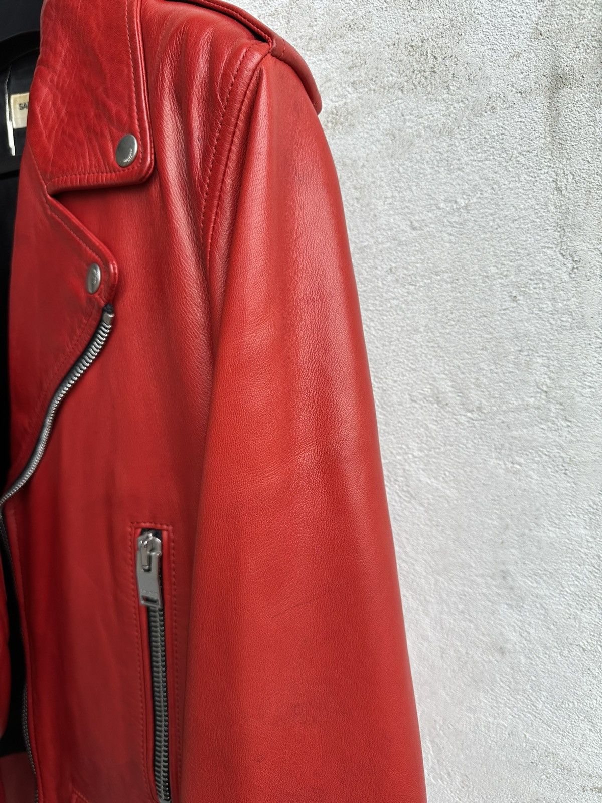 Saint Laurent Paris [50] SS14 Red L01 Lambskin leather jacket Size US M / EU 48-50 / 2 - 10 Thumbnail
