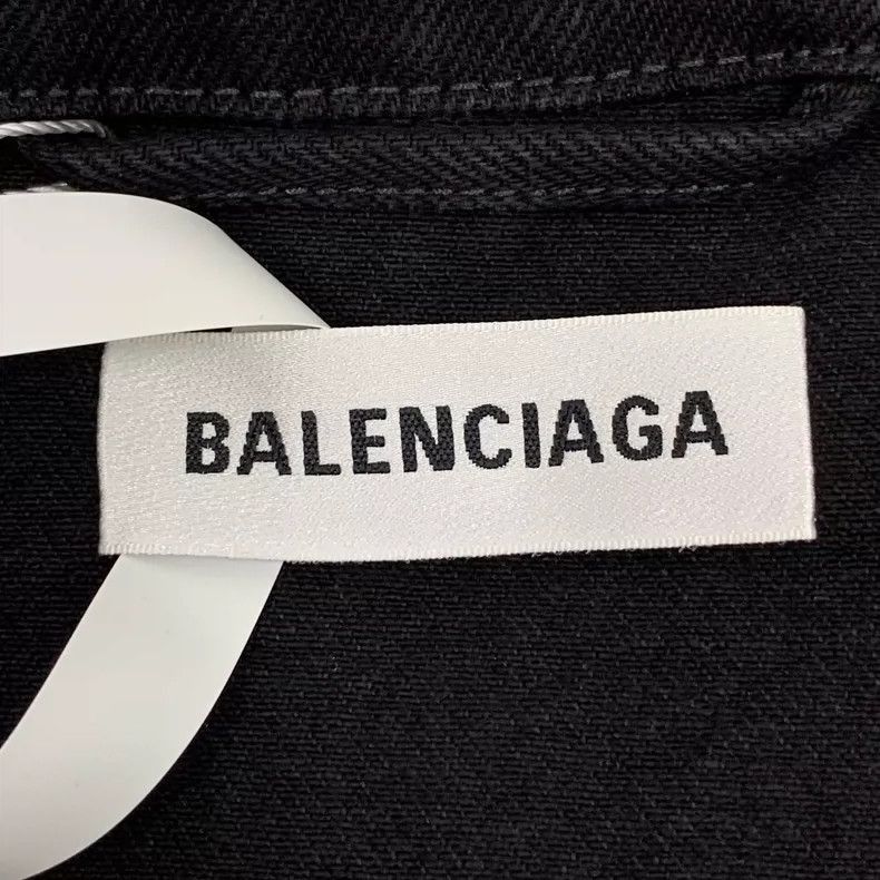 Balenciaga Balenciaga Black Logo Denim Jacket Long Sleeve-2505 Size US XS / EU 42 / 0 - 5 Thumbnail