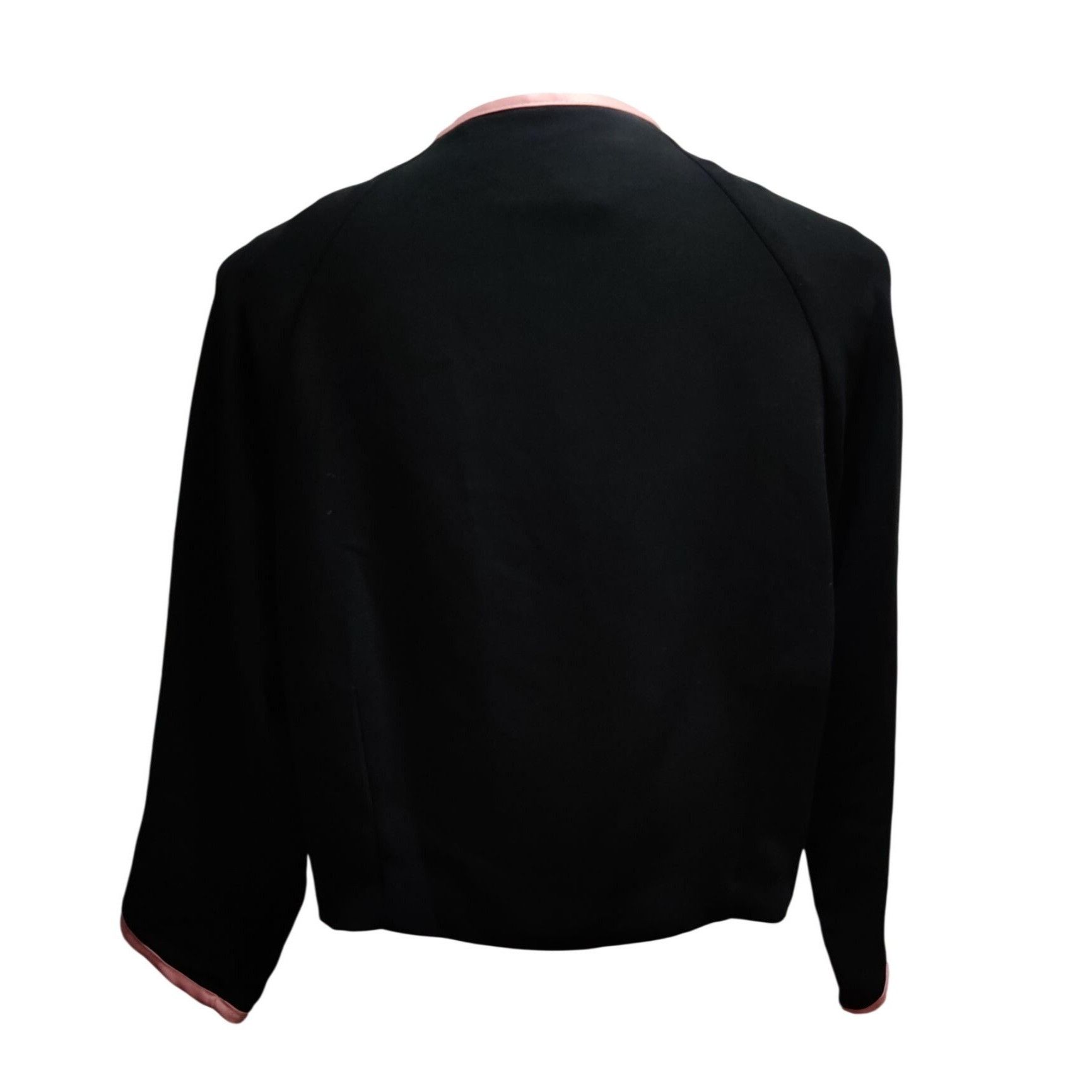 Other Karin Stevens Jacket Size 12 Cropped Black Pink Trim 3/4 Sle Size XL / US 12-14 / IT 48-50 - 11 Thumbnail
