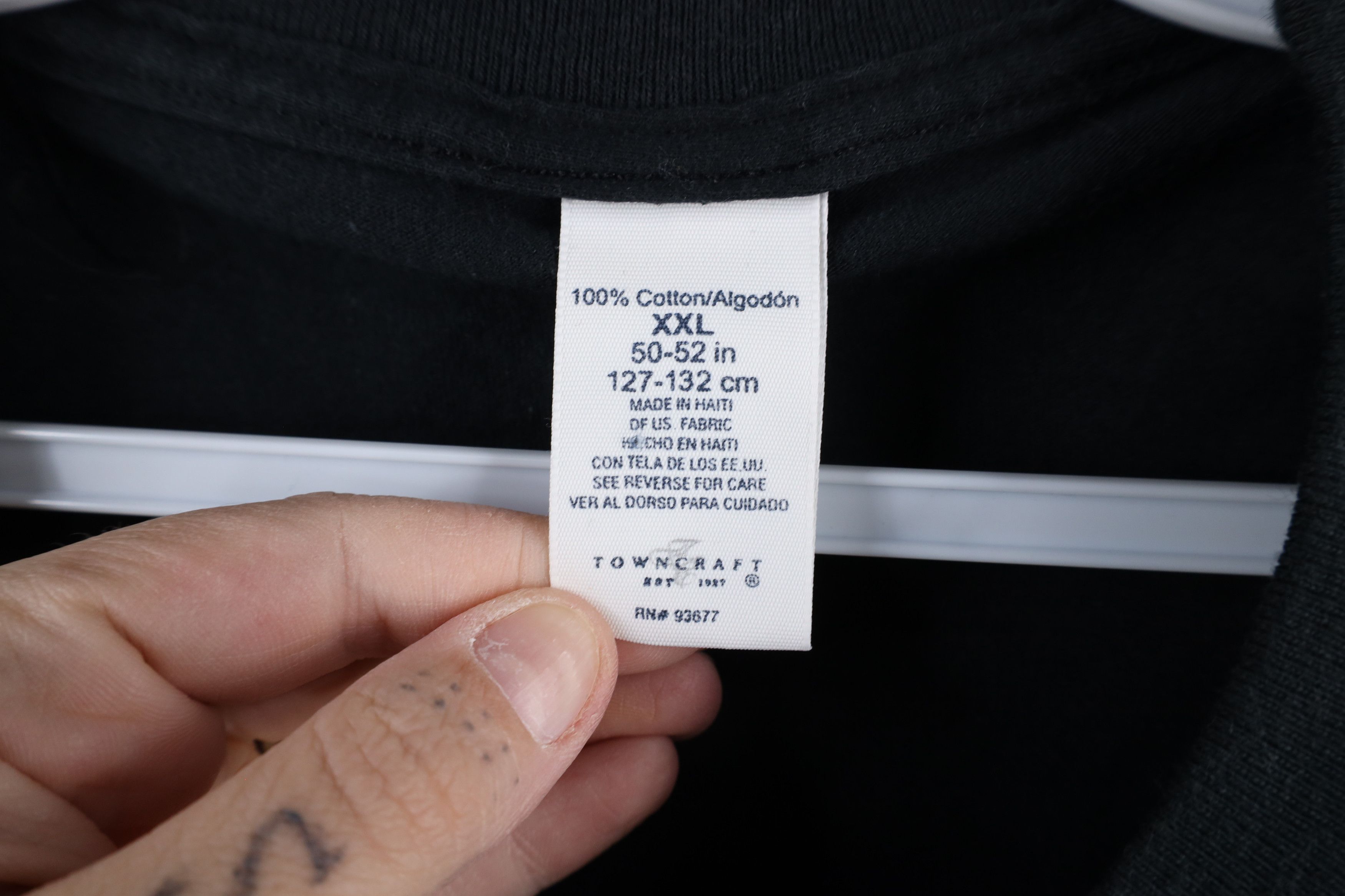 Vintage Vintage 90s Streetwear Short Sleeve T-Shirt Black Cotton Size US XXL / EU 58 / 5 - 4 Thumbnail