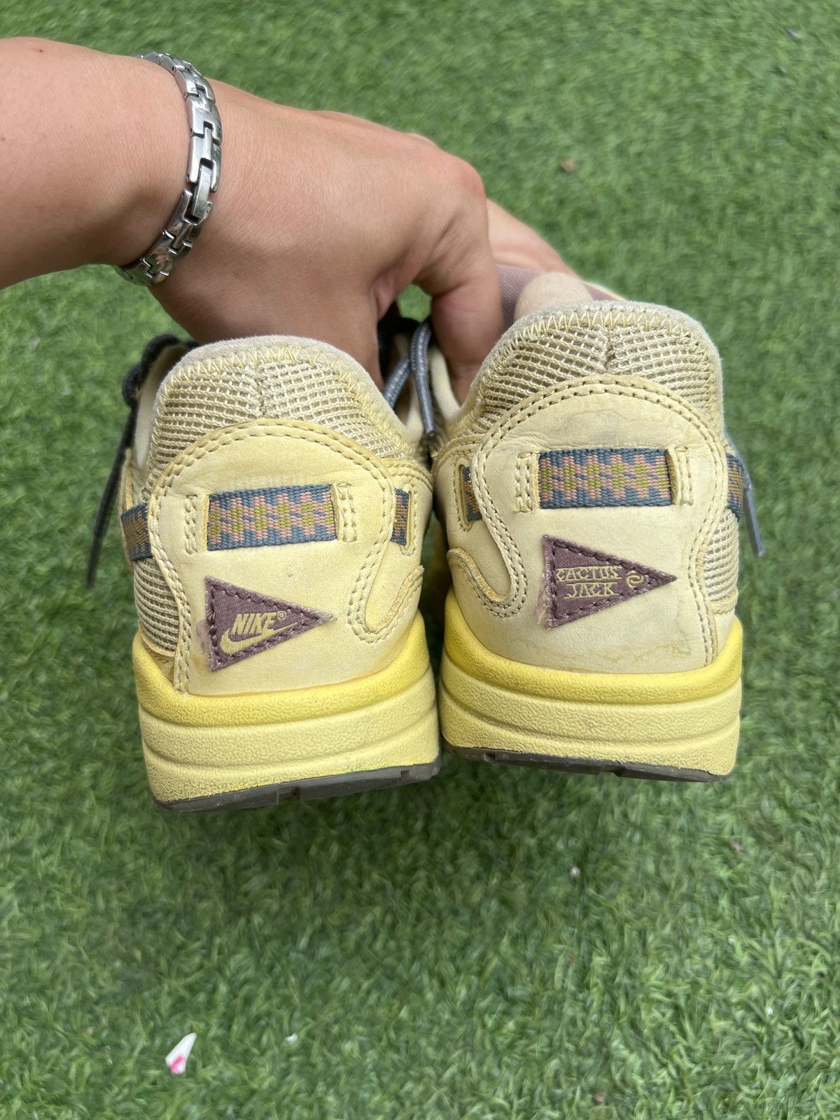 Nike × Travis Scott Travis Scott x Nike Air Max 1 Saturn Gold DO9392-700 Size US 5.5 / EU 38 - 5 Thumbnail