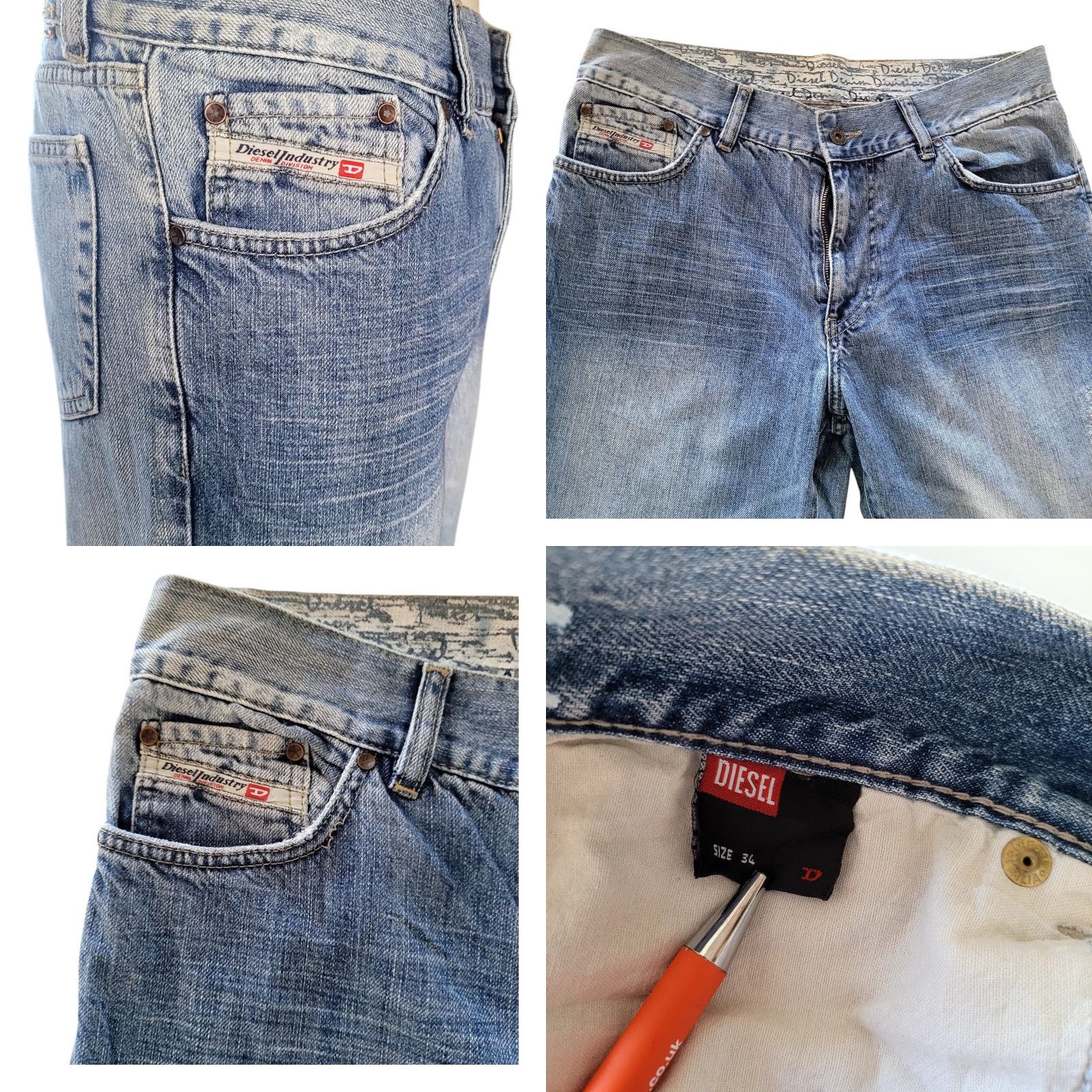 Diesel Diesel Industry Light Wash Jeans – W34 L33 Denim 100% Cotton Men’s Jeans XS? Size US 34 / EU 50 - 8 Thumbnail