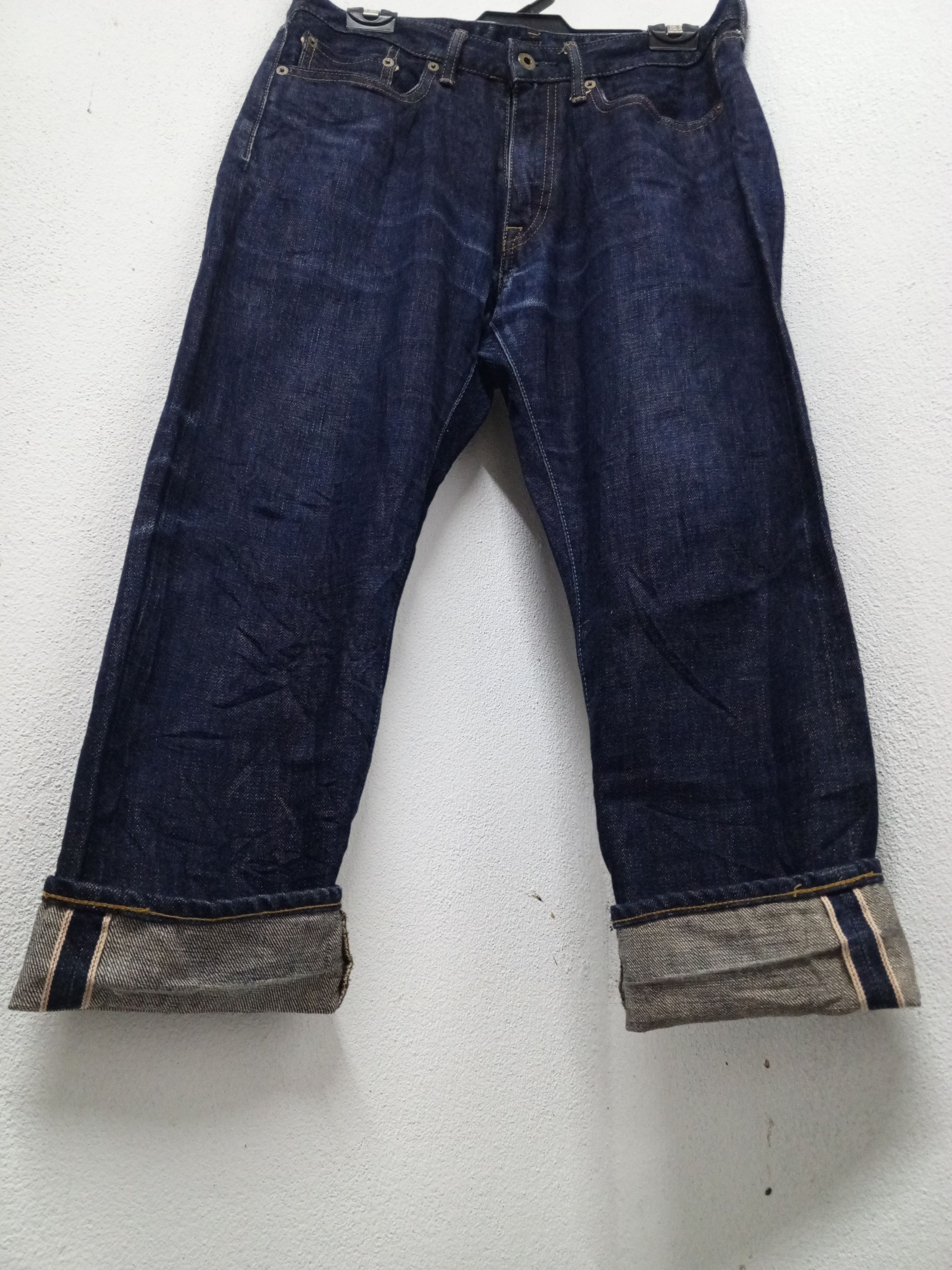 Japan Blue Jeans 🔥JAPAN BLUE JEANS SALVEDGE BLUE/BLACK🔥 Size US 31 - 2 Thumbnail