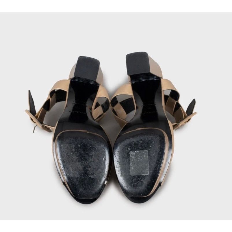 Hermes Hermès Beige Patent Leather Sandals Sz.37.5 Size US 6.5 / IT 36.5 - 5 Thumbnail