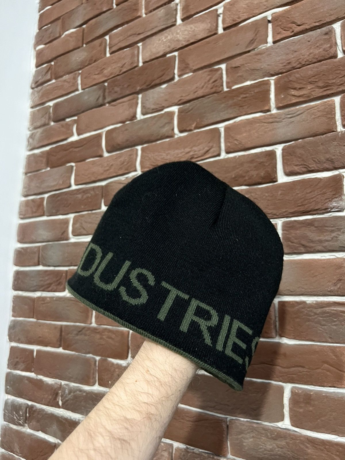 Alpha Industries Rare Alpha Industries Green Black Beanie Hat Hype Streetwea Size ONE SIZE - 4 Thumbnail