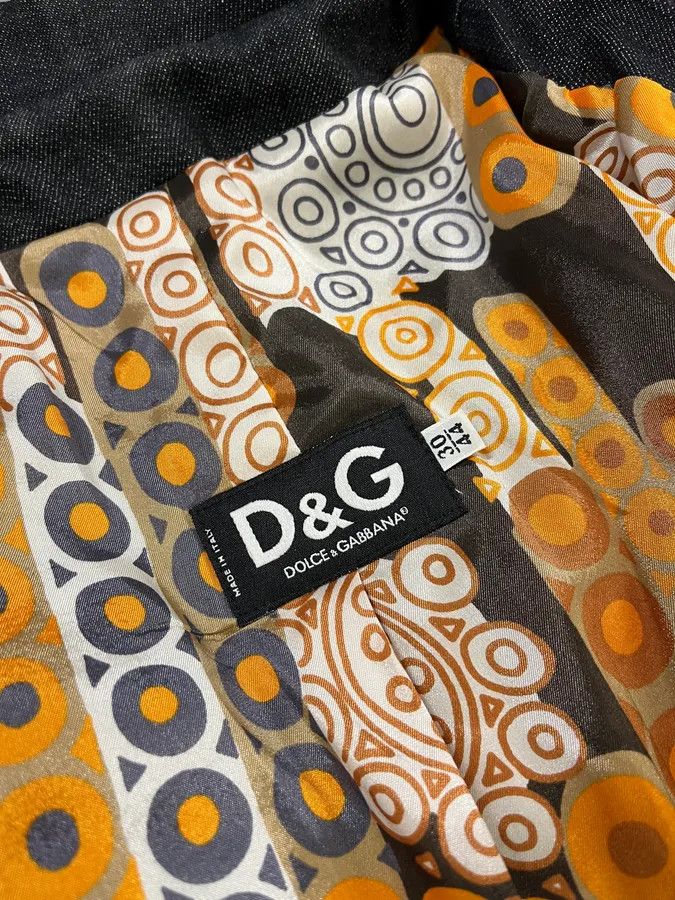 Dolce & Gabbana AW2005 Dolce & Gabbana Hybrid Wool & Denim Beige & Blue Long Coat Size S / US 4 / IT 40 - 9 Thumbnail