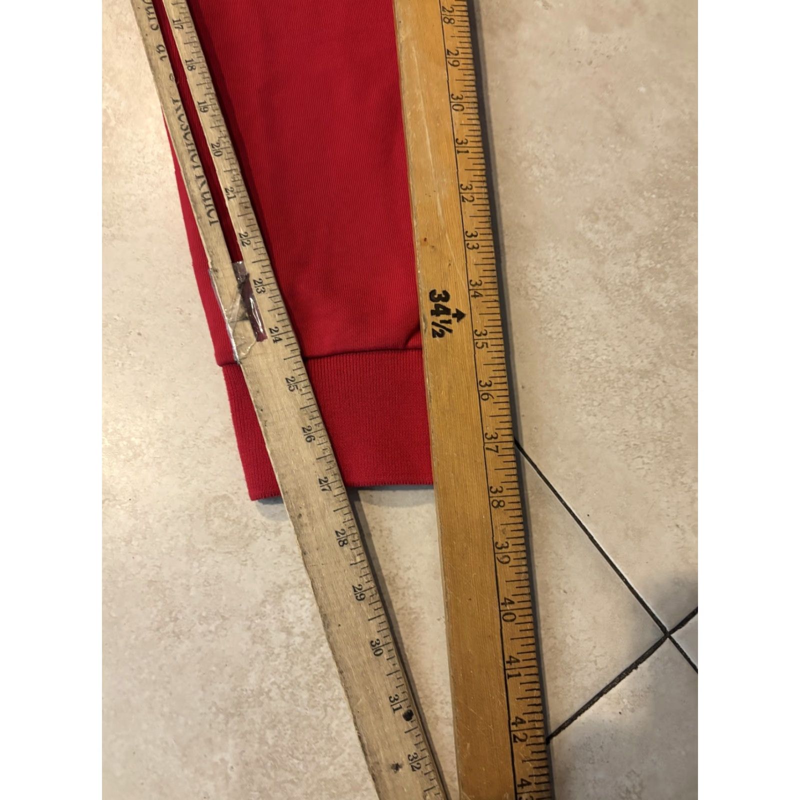 Armani Exchange Armani Exchange Sweatpants Mens M Red French Terry Jogger Logo Waistband Elastic Drawstring Pockets Slim Fit Casual Activewear Size US 31 - 7 Thumbnail