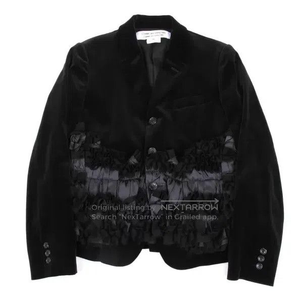 Comme des Garcons Comme des Garcons Black vintage lace velvet blazer top Size XS / US 0-2 / IT 36-38 - 2 Thumbnail