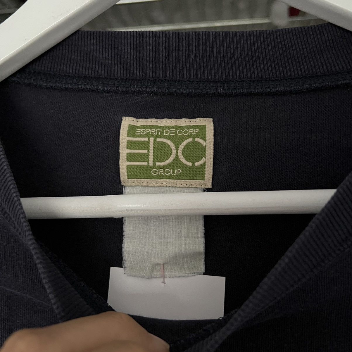 Designer × Esprit × Vintage 90s EDC by ESPRIT Long Sleeve Logo T-Shirt Size US M / EU 48-50 / 2 - 2 Thumbnail