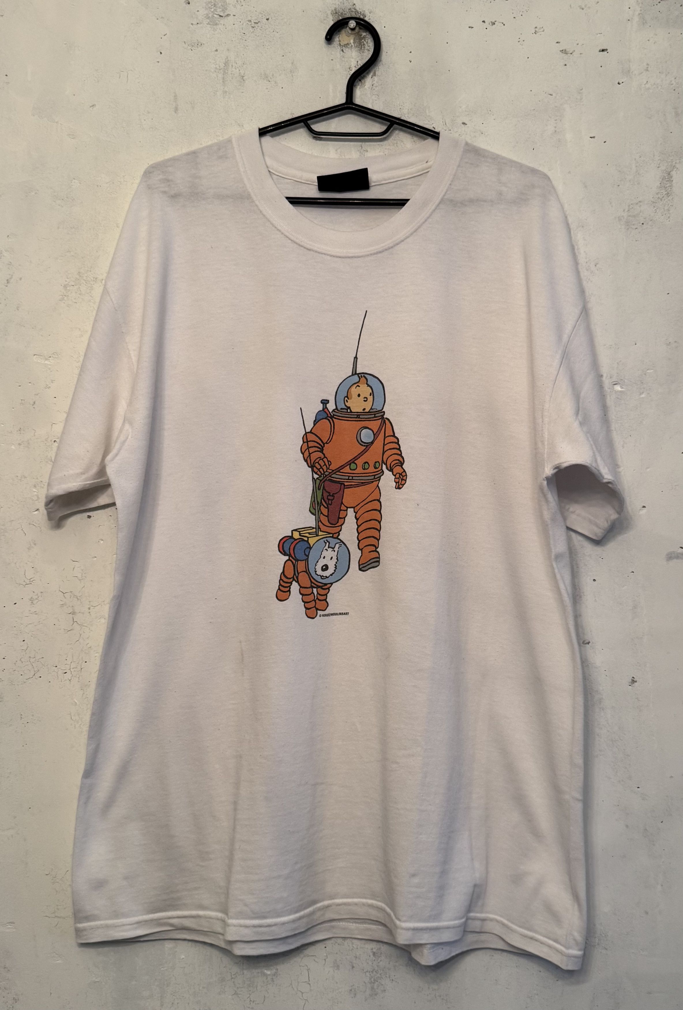 Cartoon Network Vintage 90s The Adventures of Tintin Moon Cartoon T-shirt Size US L / EU 52-54 / 3 - 1 Thumbnail