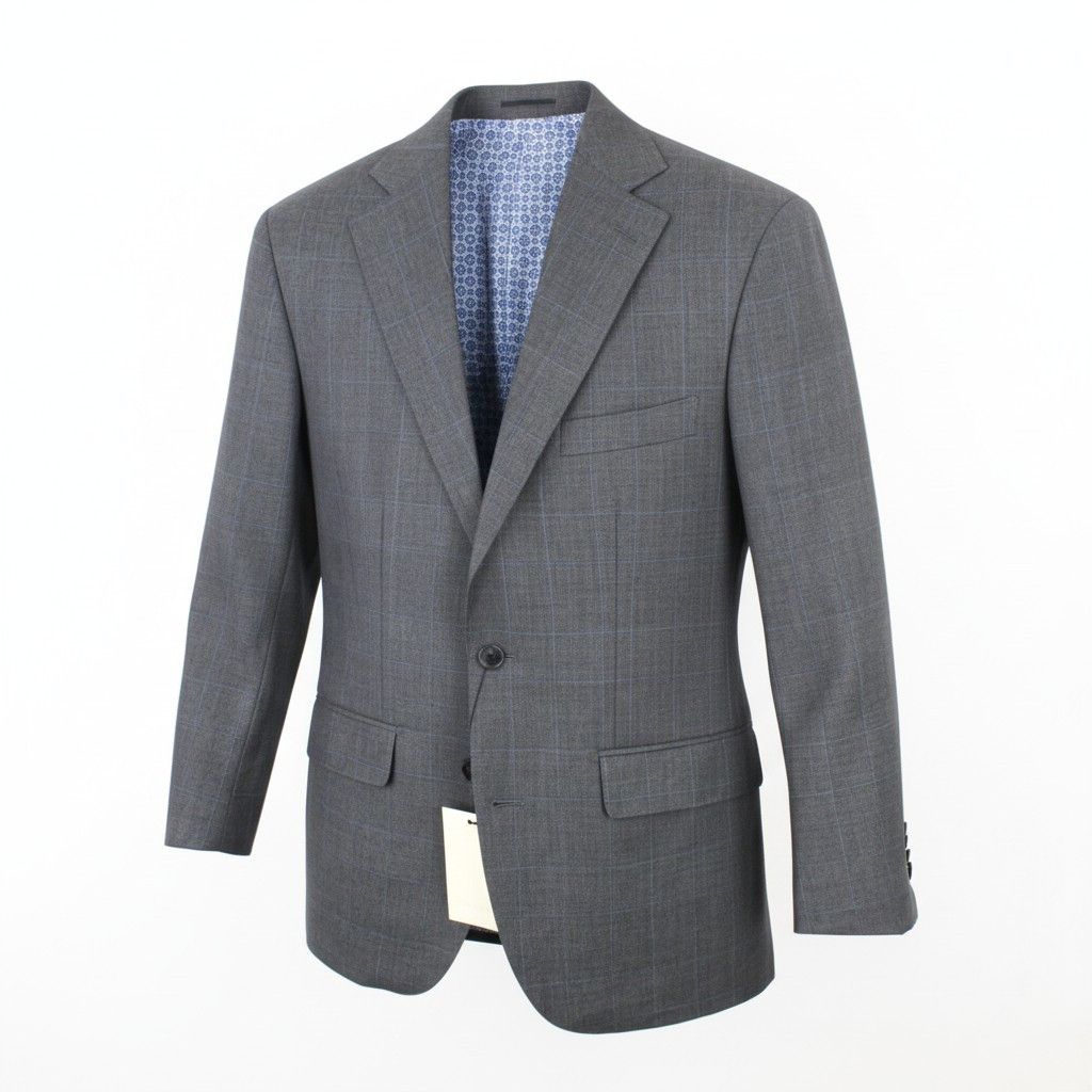 Suitsupply LAZIO UK36 Grey Wool Checked Blazer 61908 Size 36R - 1 Thumbnail
