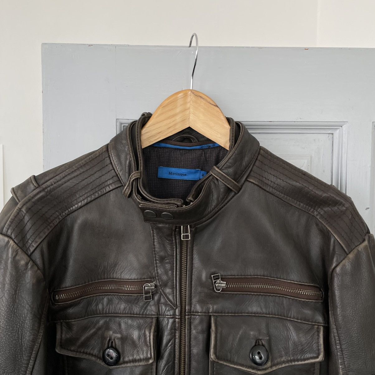 Vintage Vintage Avantgarde Cargo Leather Jacket sz M Size US M / EU 48-50 / 2 - 5 Thumbnail