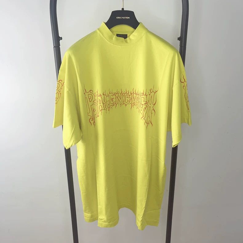 Balenciaga Balenciaga Letter printed T-shirt with round neck and shor Size US S / EU 44-46 / 1 - 1 Thumbnail