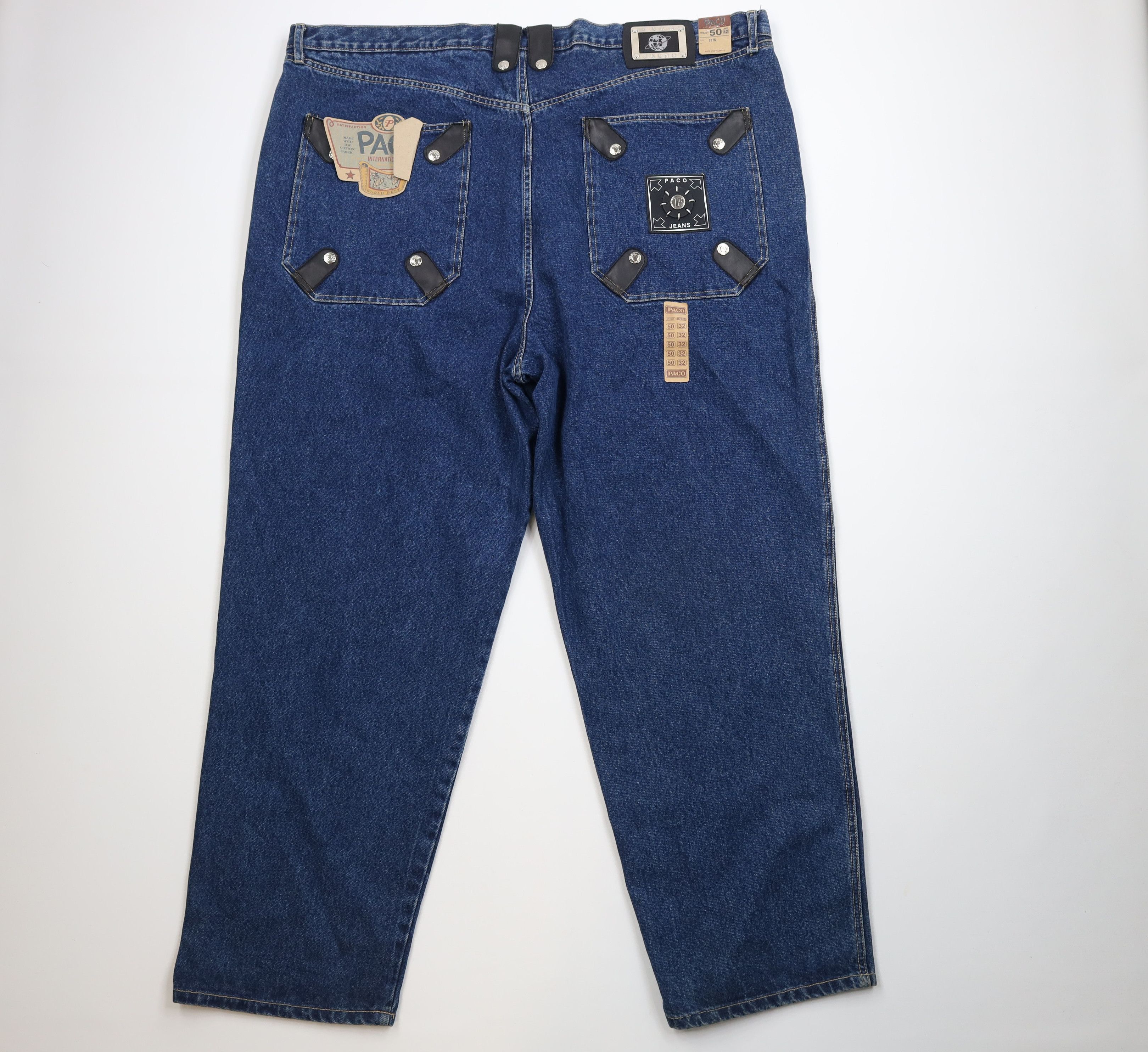 Vintage Deadstock Vintage 90s Paco Sport Hop Wide Leg Denim Jeans Size US 44 / EU 60 - 9 Thumbnail