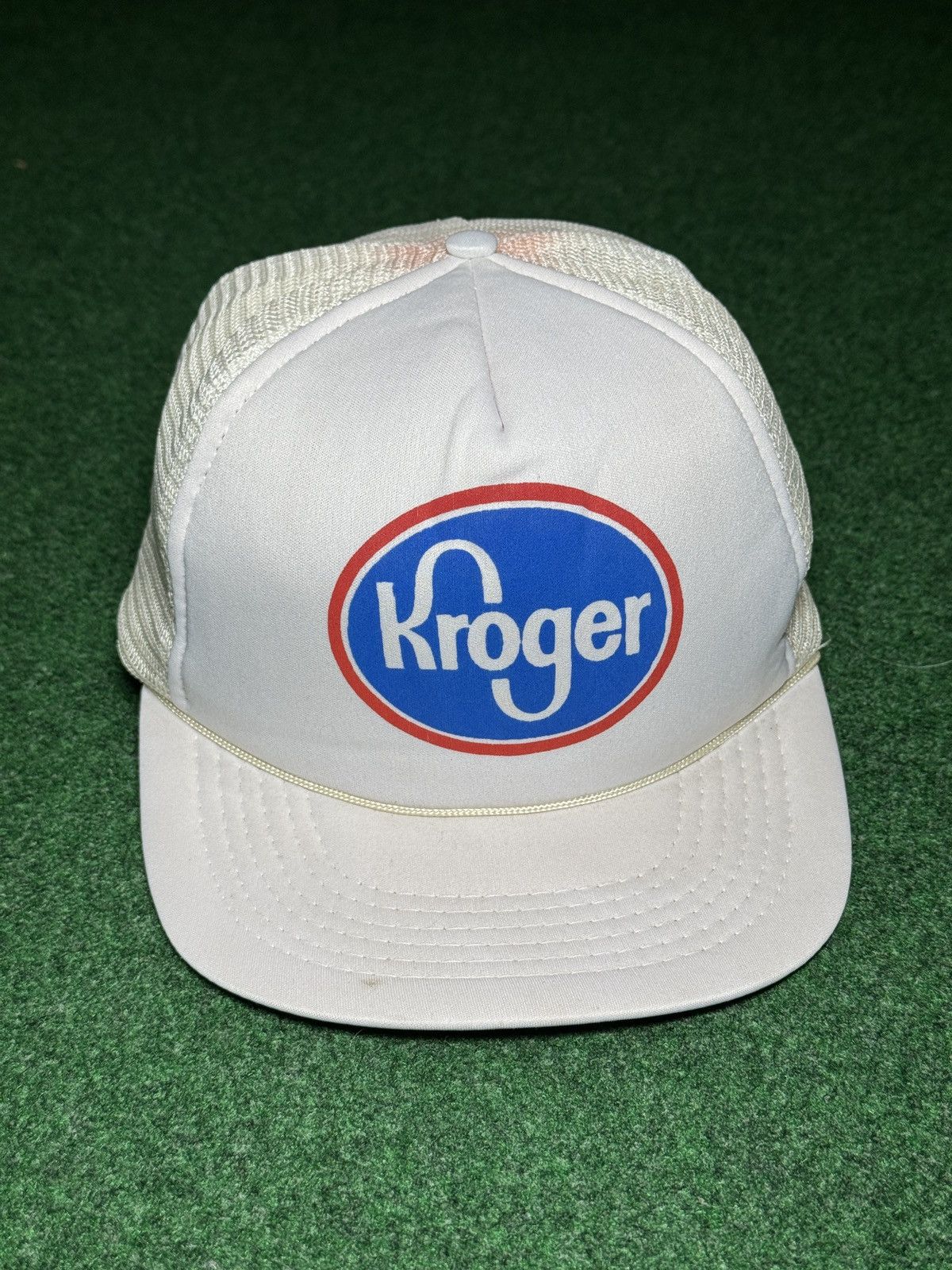 Vintage Vintage Kroger Supermarket 70s 80s Trucker Snapback Hat Size ONE SIZE - 1 Thumbnail