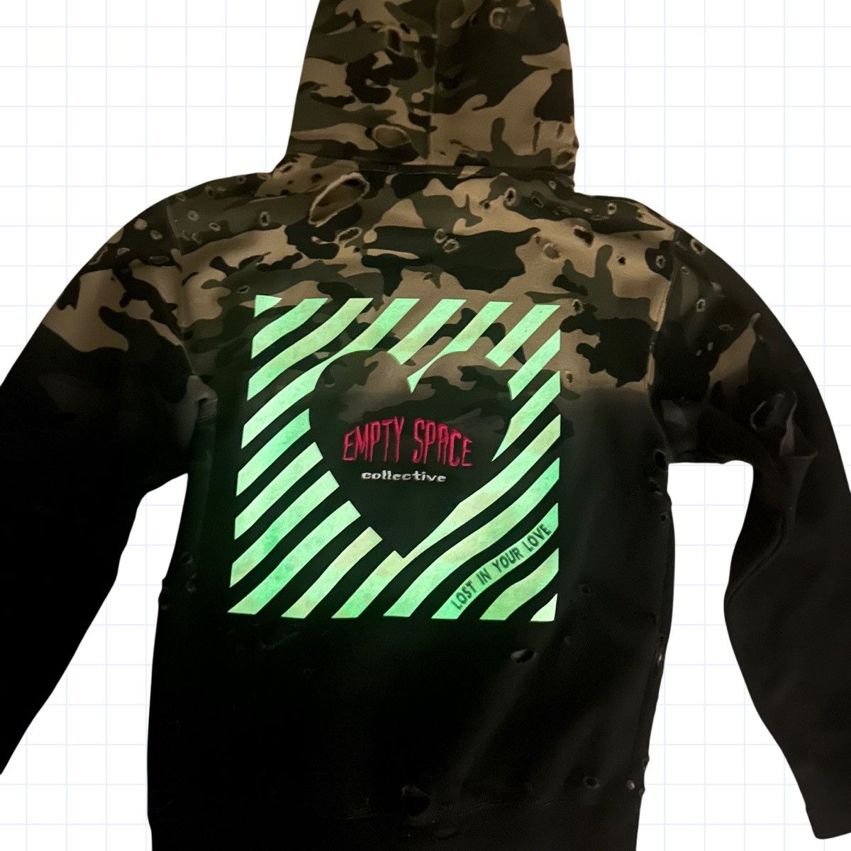 Other ESC Empty Space Custom Distressed Hoodie Small Dip Dye Camo Size US S / EU 44-46 / 1 - 8 Thumbnail