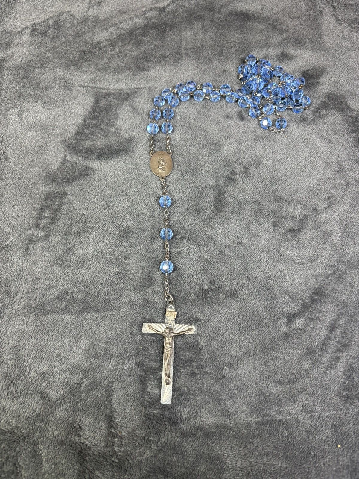 Other Vintage A.G. Inc Sterling and Bead Rosary Jesus Necklace Size ONE SIZE - 1 Thumbnail