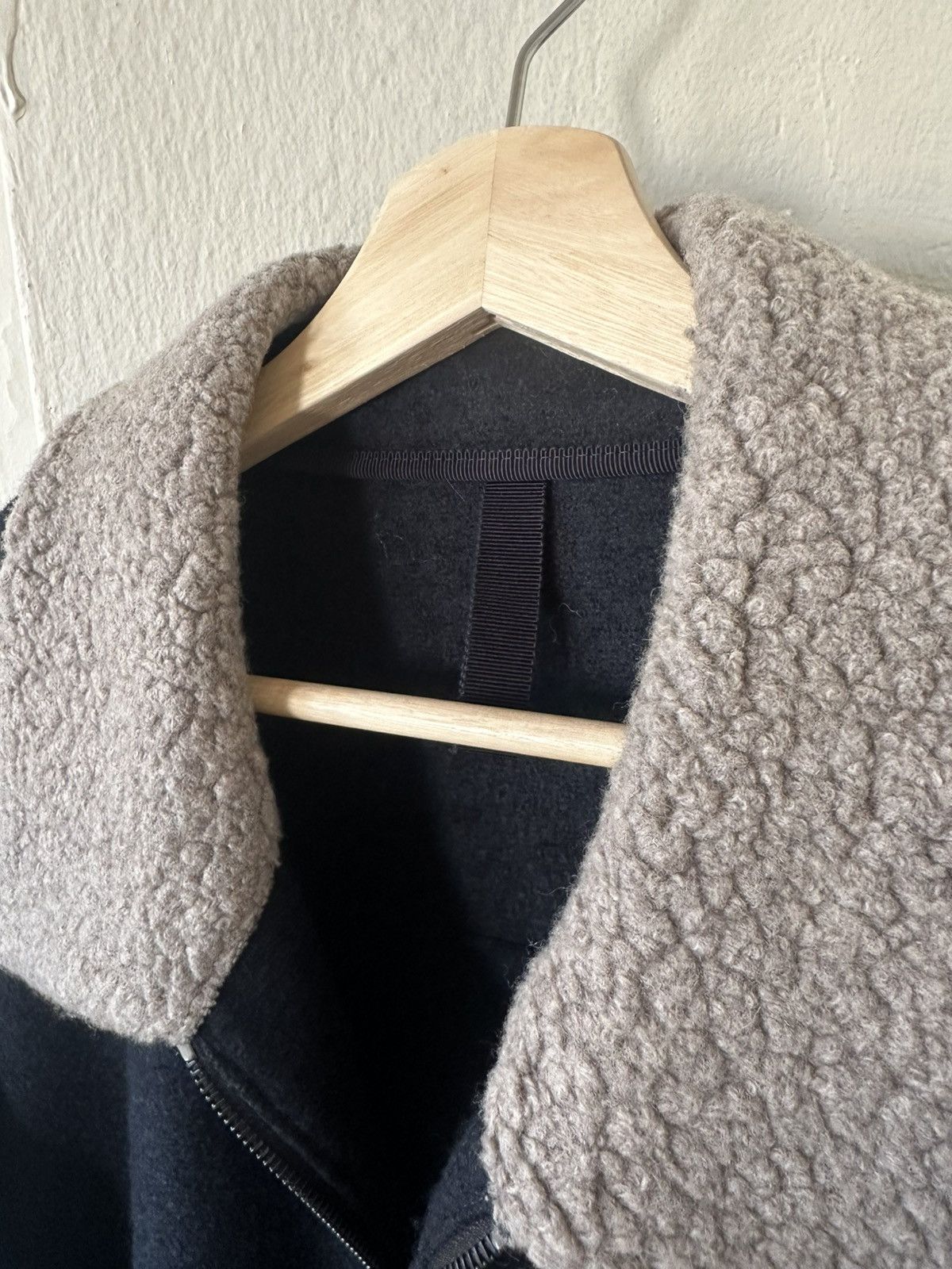Harris Wharf London Fleece-collar Felted-wool Jacket Size US M / EU 48-50 / 2 - 3 Thumbnail