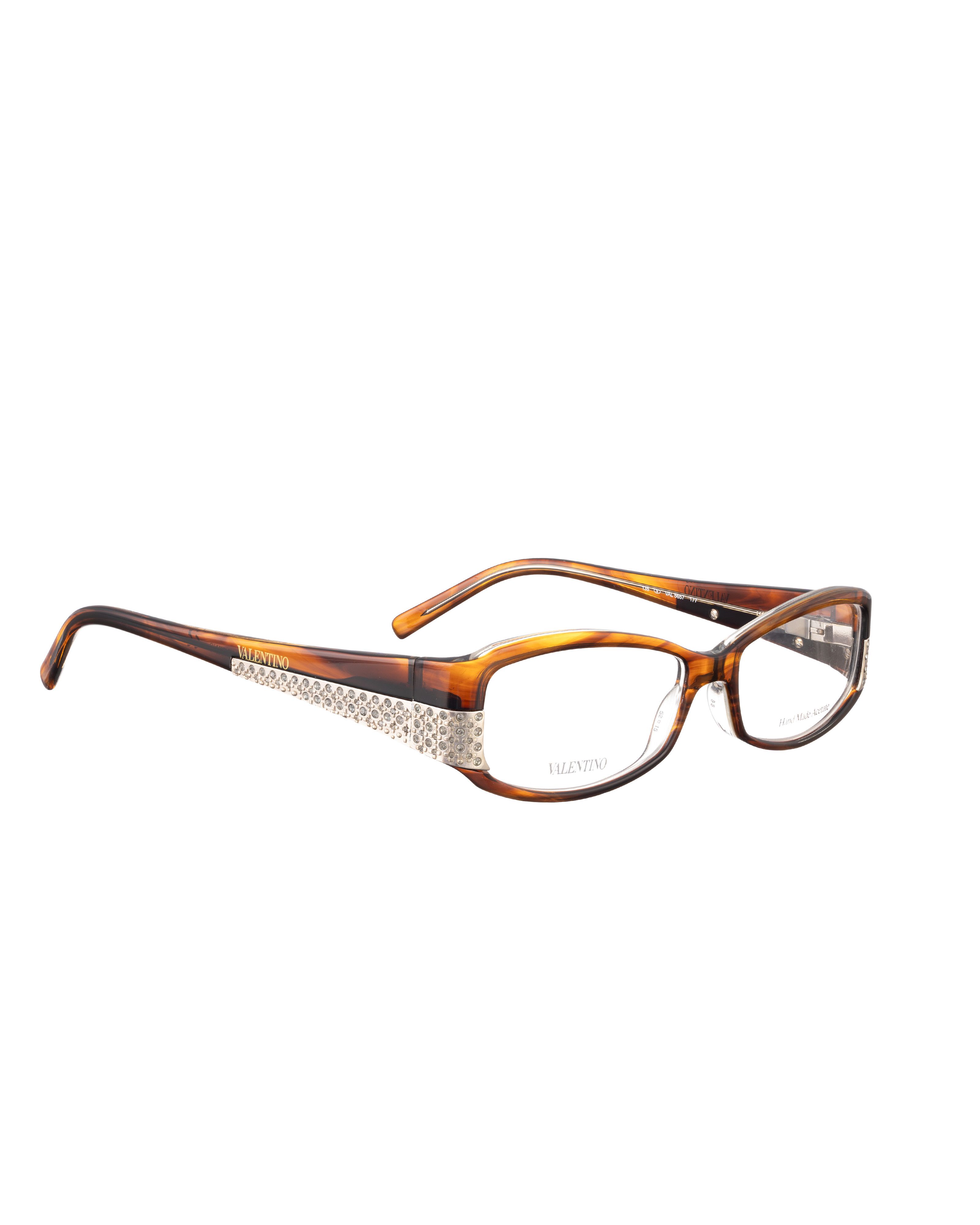 Valentino Valentino 00s Brown Transparent Glasses with Rhinestones Size ONE SIZE - 2 Thumbnail