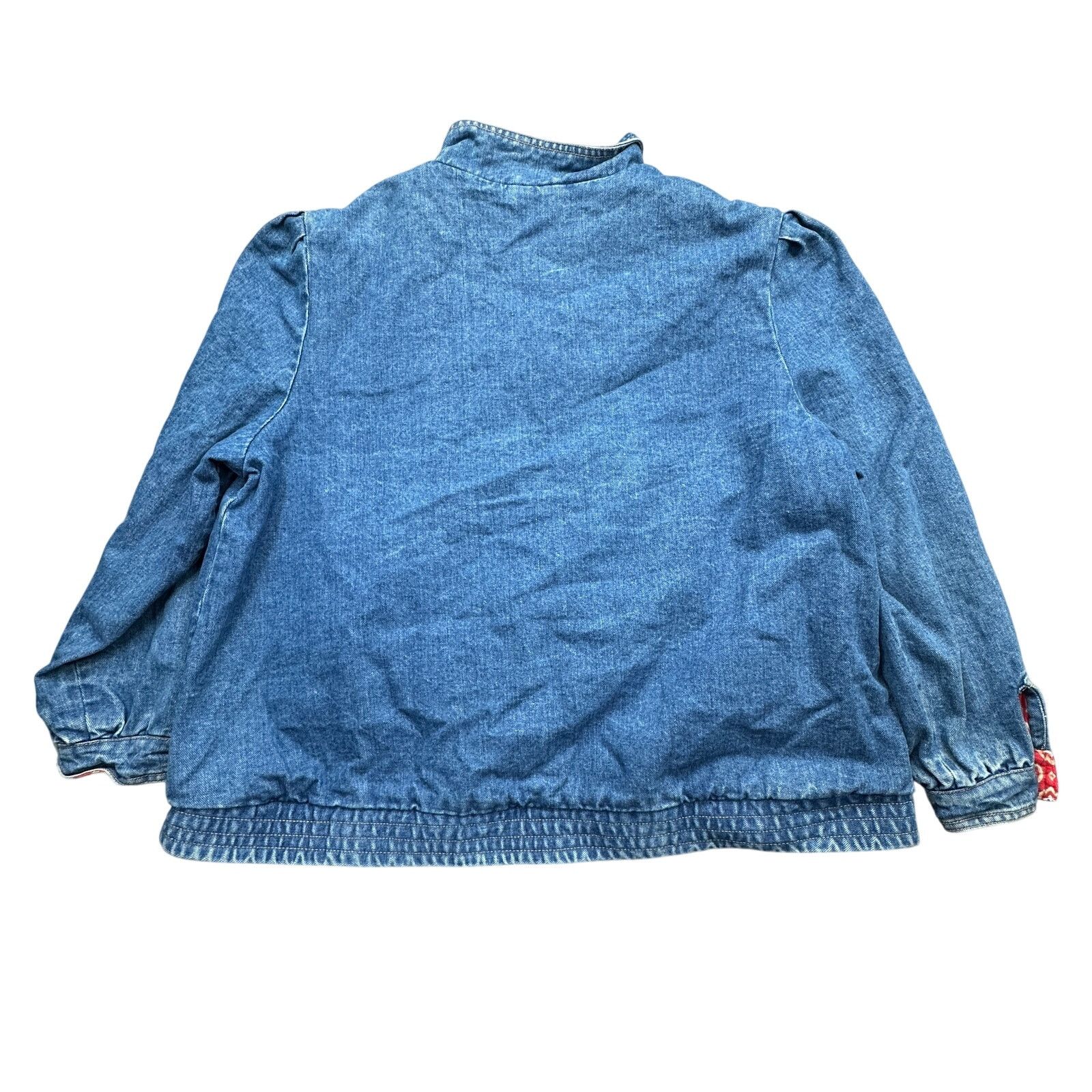 Other VTG Current Seen Denim Floral Lined Zip Bomber Jacket 18W 2X Size XXL / US 16-18 / IT 52-54 - 2 Thumbnail
