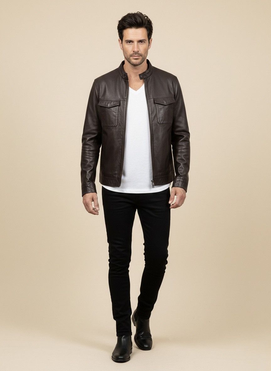 John Varvatos Leather Jacket Size medium Size US M / EU 48-50 / 2 - 1 Thumbnail