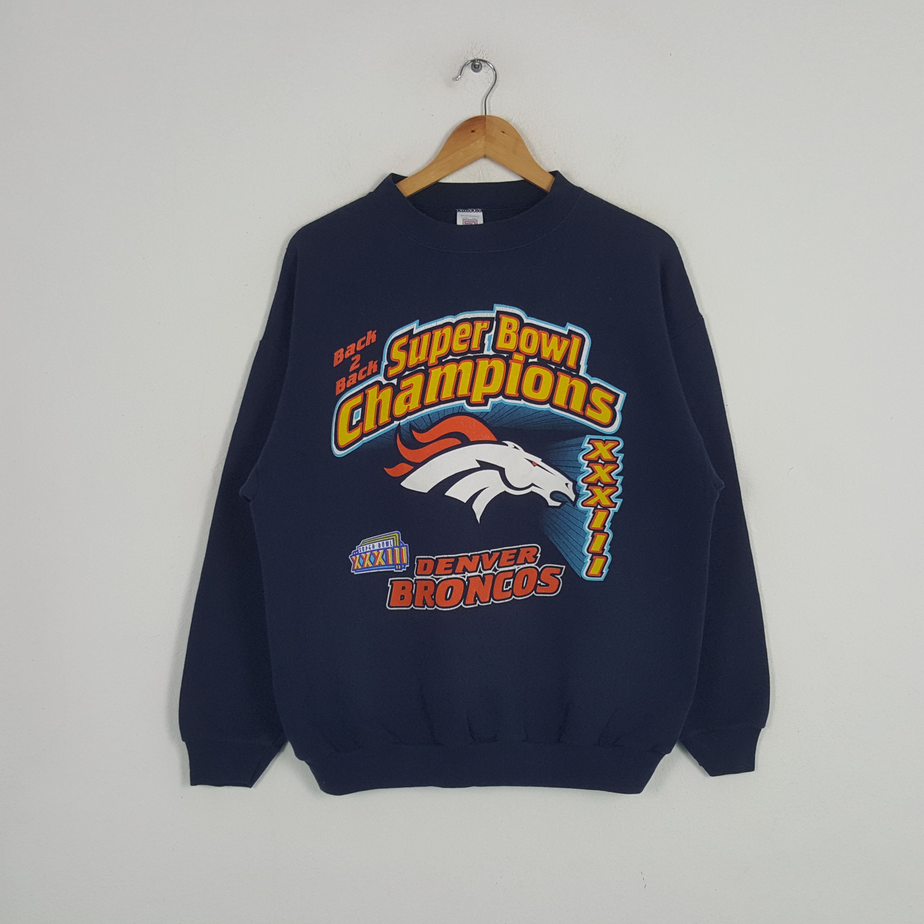 Logo 7 × NFL × Vintage Vintage 90's Denver Broncos American Football Sweatshirt Size US L / EU 52-54 / 3 - 1 Thumbnail
