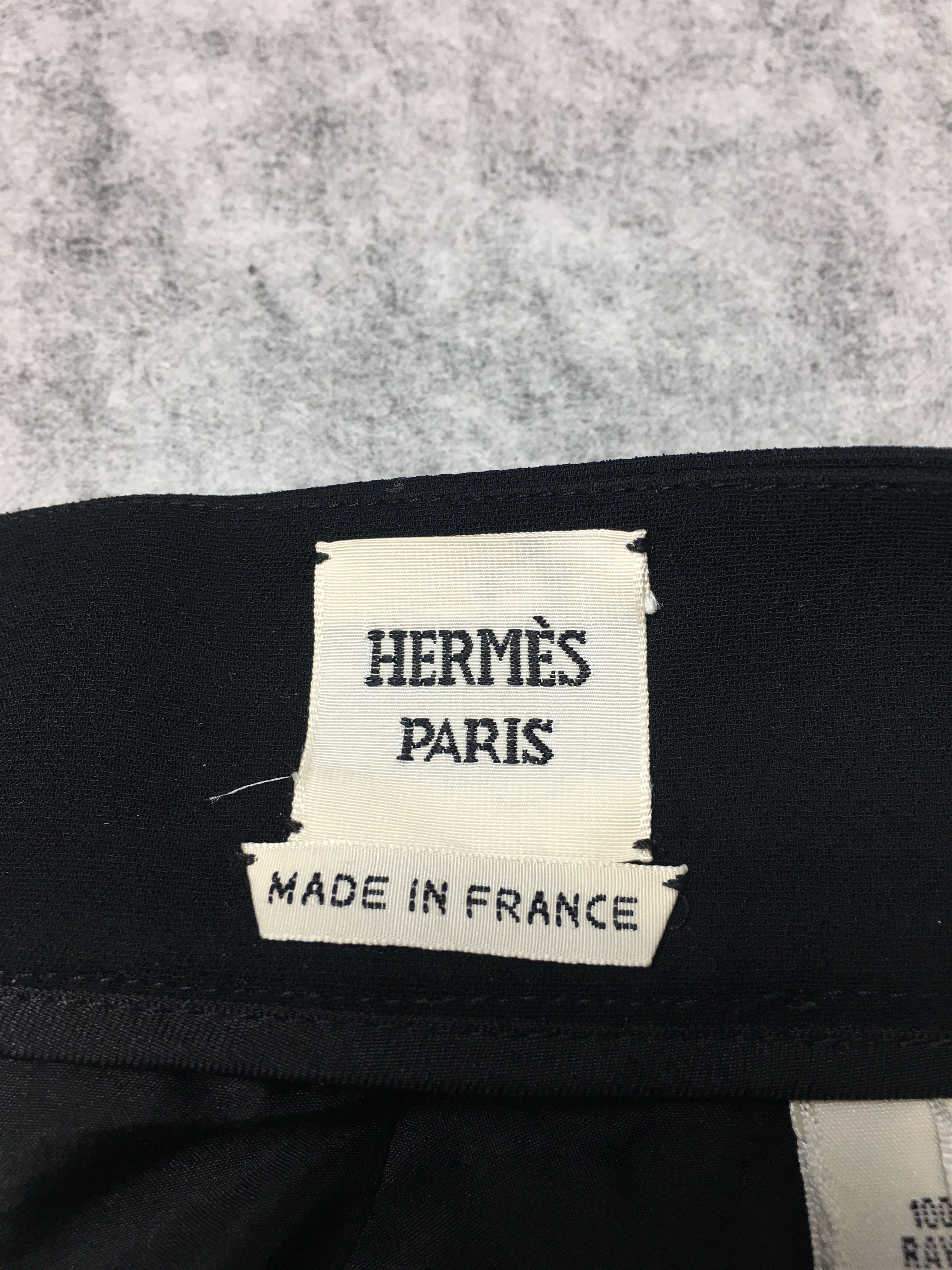 Hermes HERMES Paris Classic Pencil Black Skirt EU 36 Size 26" / US 2 / IT 38 - 10 Thumbnail