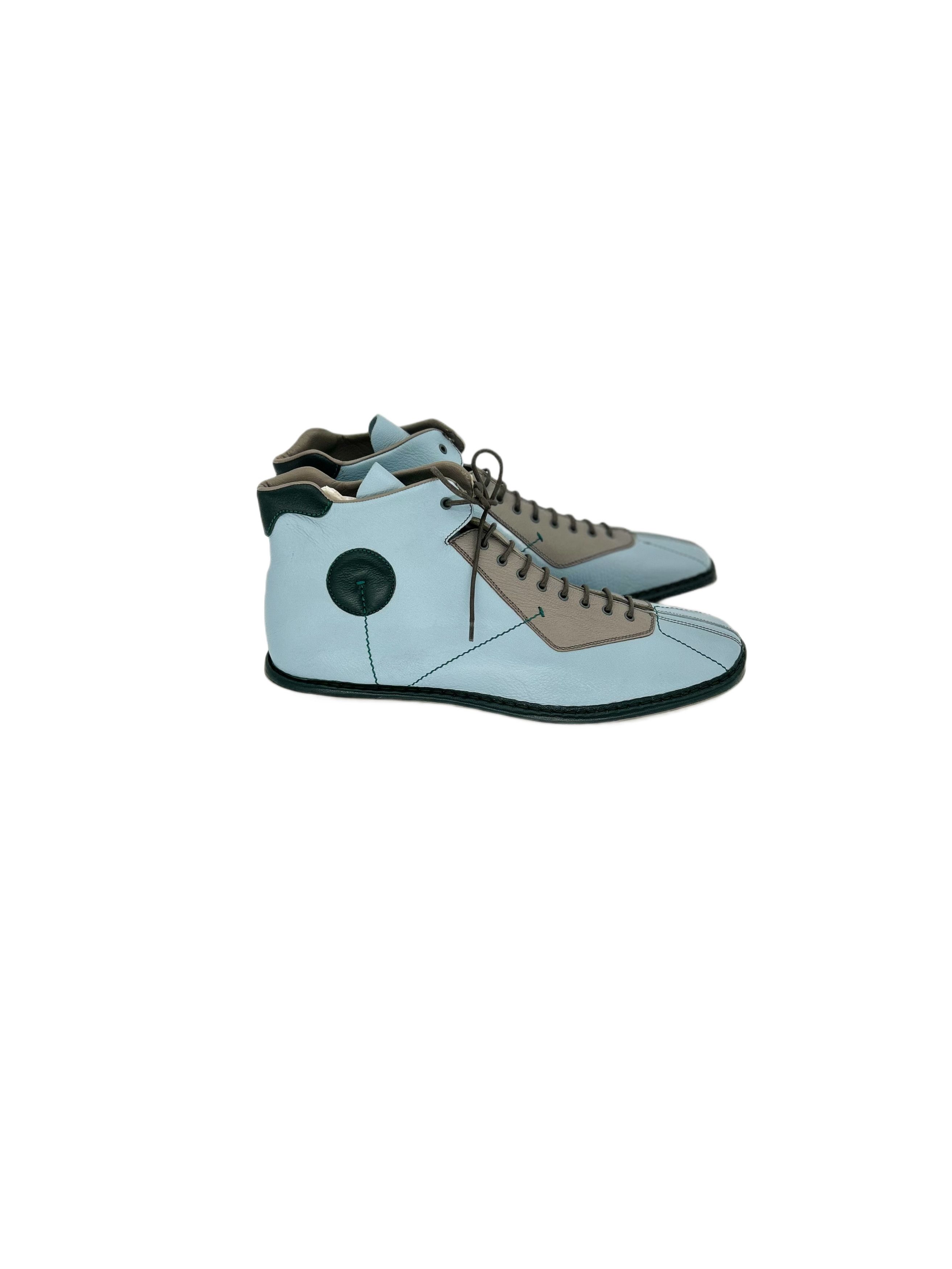 Prada Prada Libea Rossa Blue Hybrid High Top Lace Up Sneaker Shoes Size US 11 / EU 44 - 2 Thumbnail