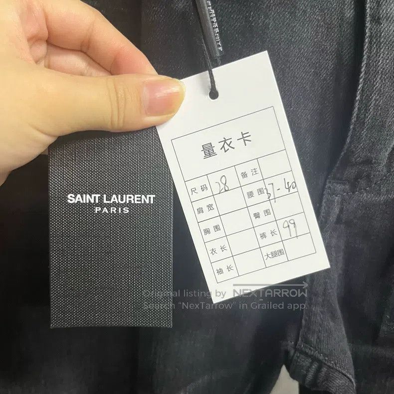 Saint Laurent Paris Saint Laurent Paris Classic Black Destroyed Straight Leg C Size US 28 / EU 44 - 2 Thumbnail