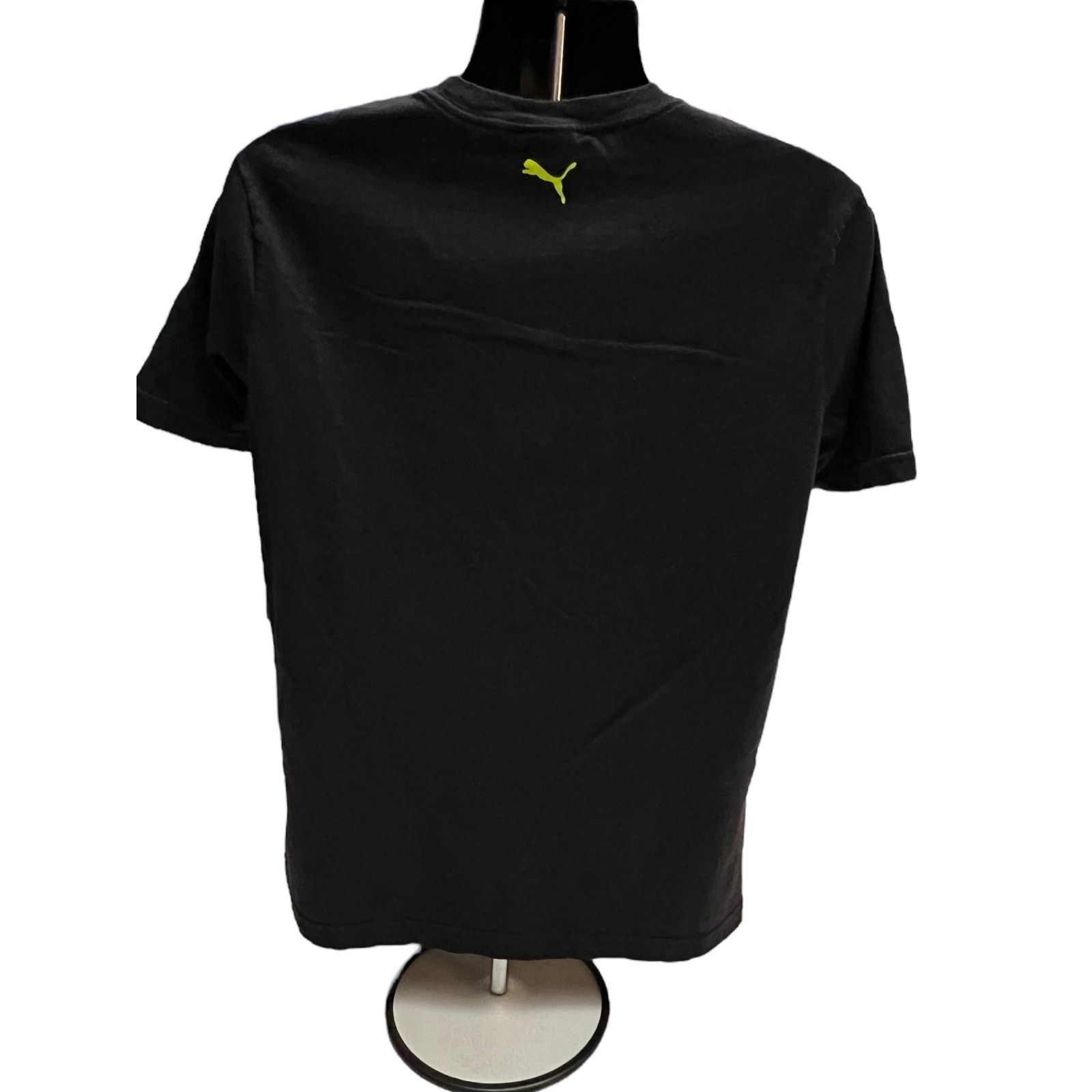 Puma Puma Black Neon Green Logo Tee Shirt Sportslifestyle Tag Size US M / EU 48-50 / 2 - 2 Thumbnail